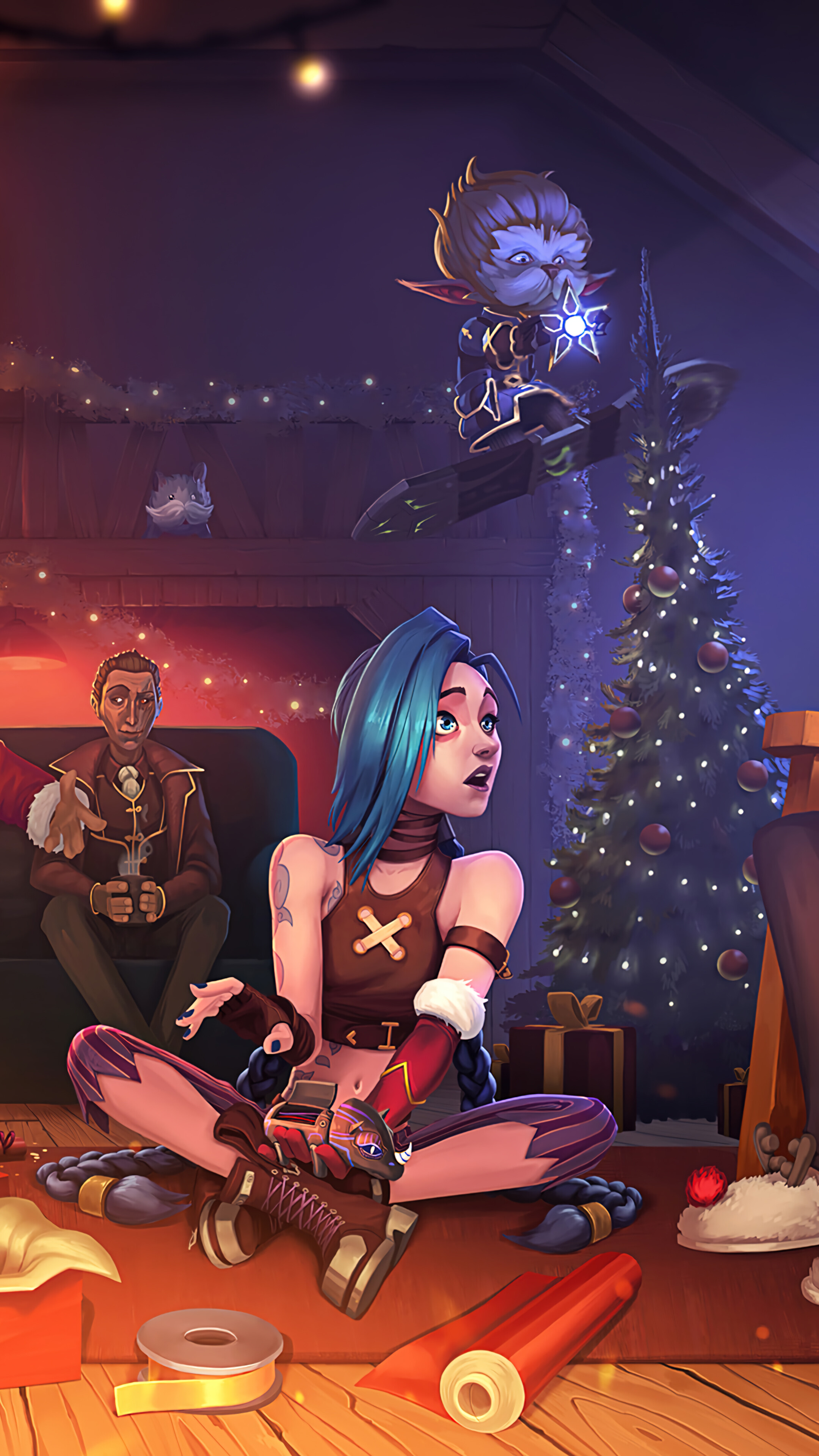 Arcane LoL Christmas Ekko Jinx Viktor