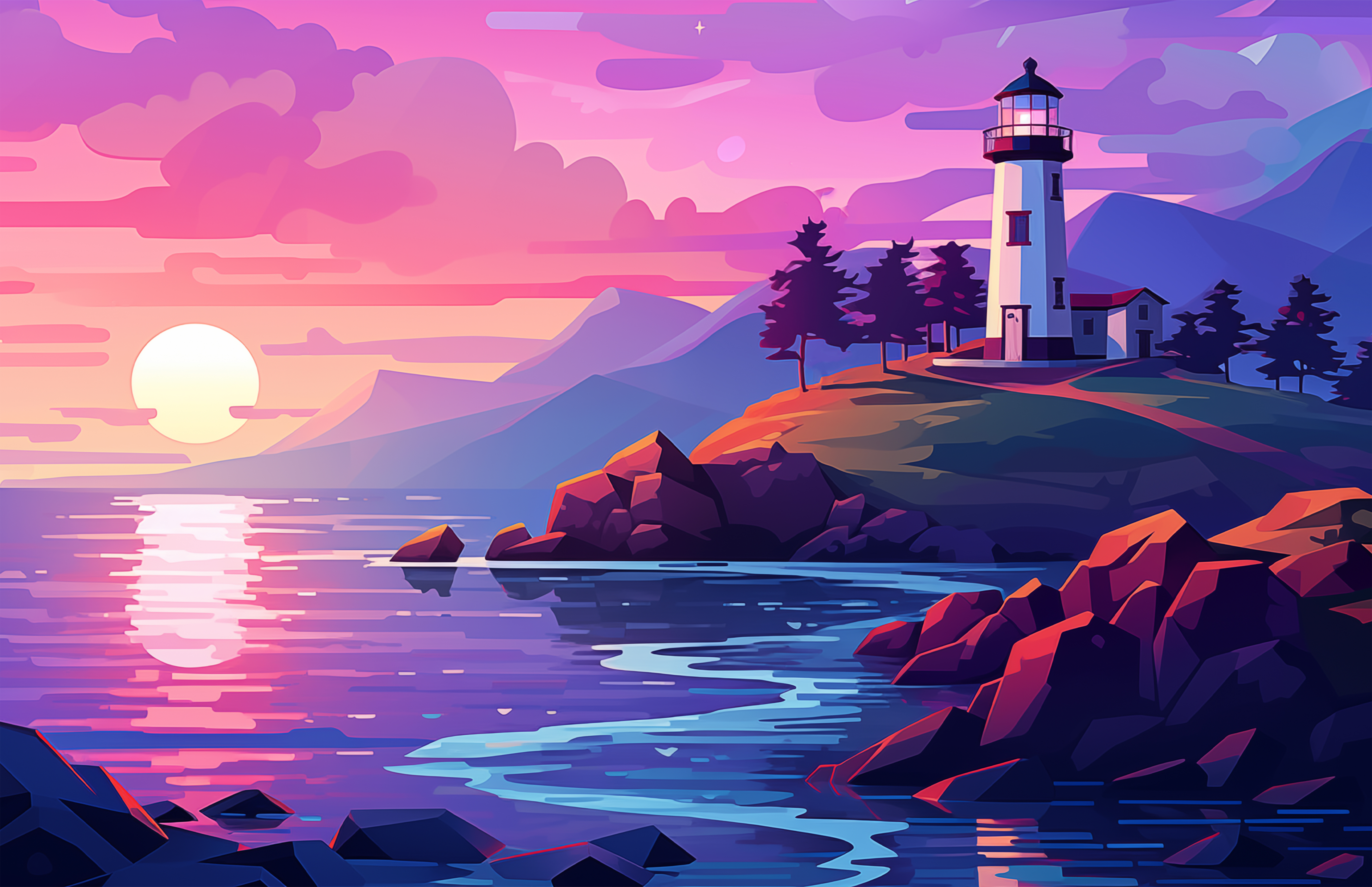 Vibrant Wallpaper 4K, Landscape