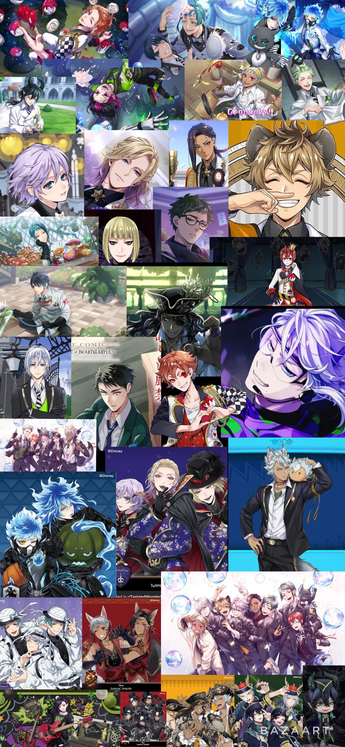 Made a wallpaper of the twst characters