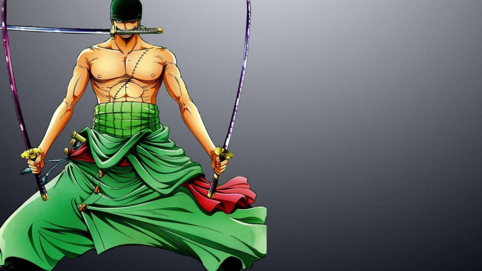 Zoro HD Wielding Three Swords Wallpaper