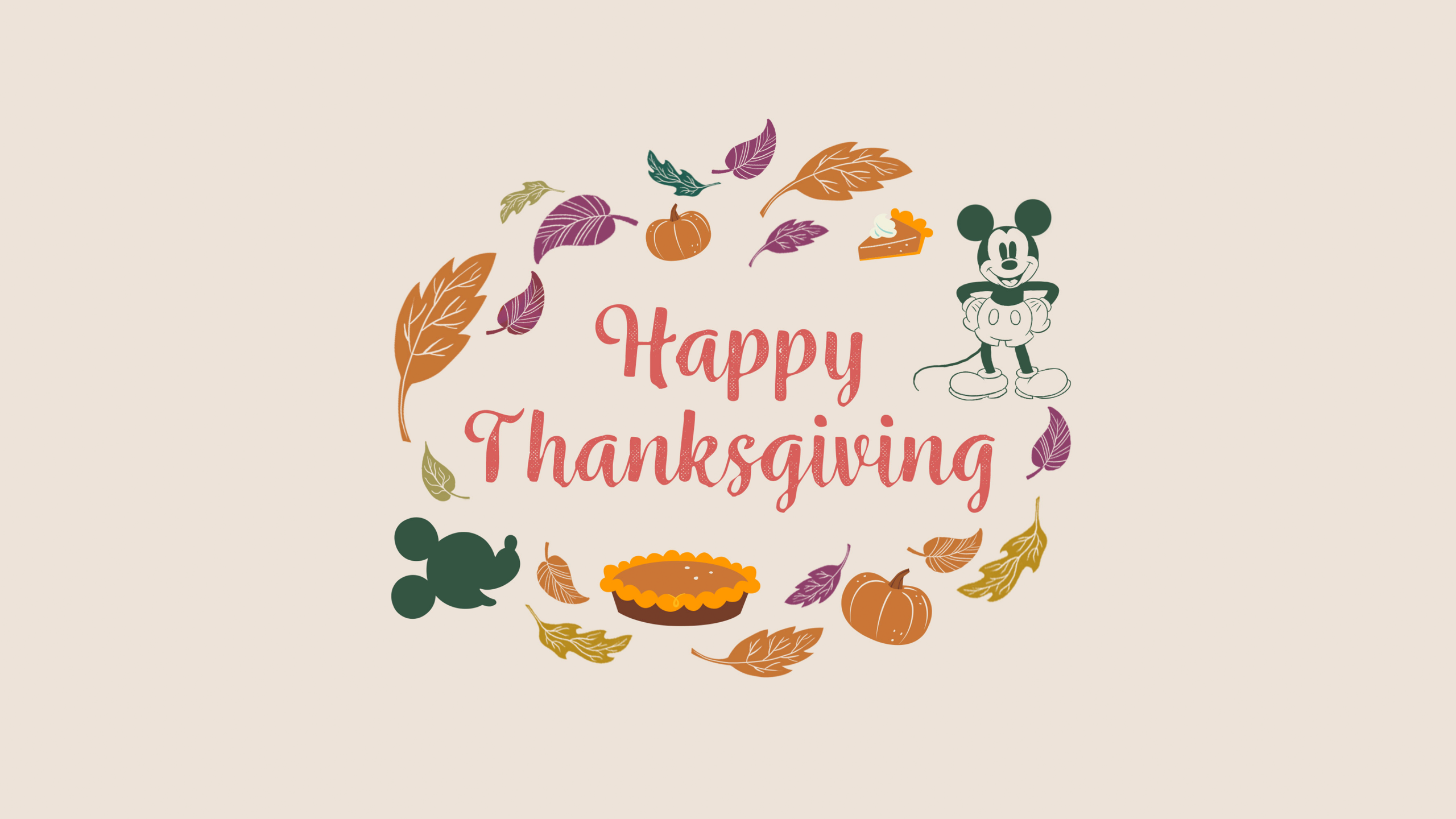 Happy Thanksgiving Wallpaper 4K, Disney