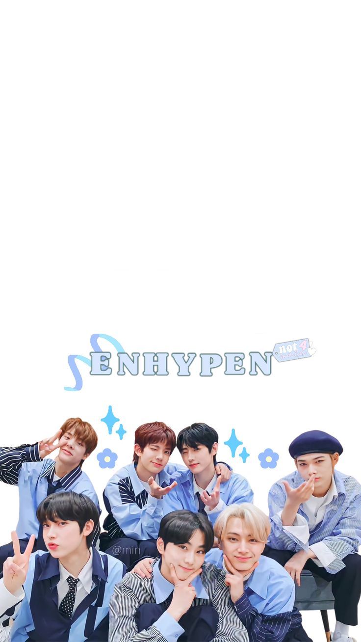 enhypen ot7 wallpaper cute blue aesthetic