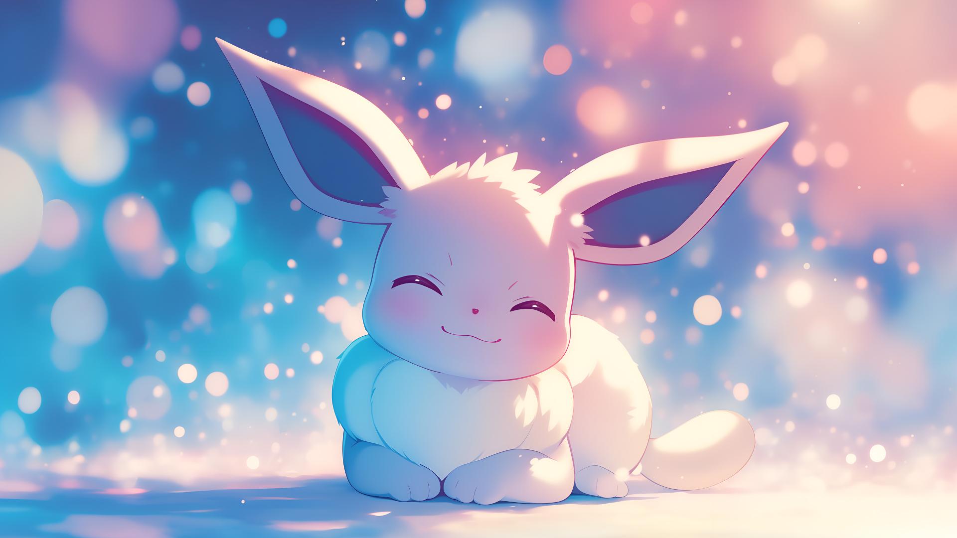 Pokemon Eevee Kawaii Bokeh Pc Bac