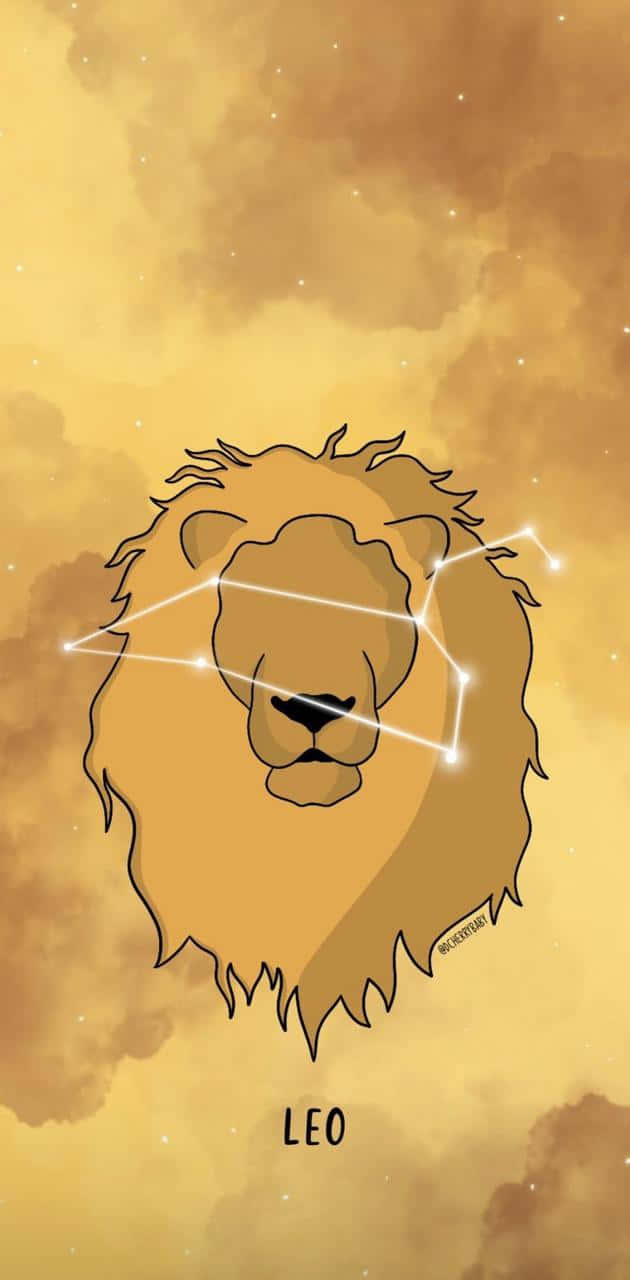 Lion With The Word Leo On It Wallpaper