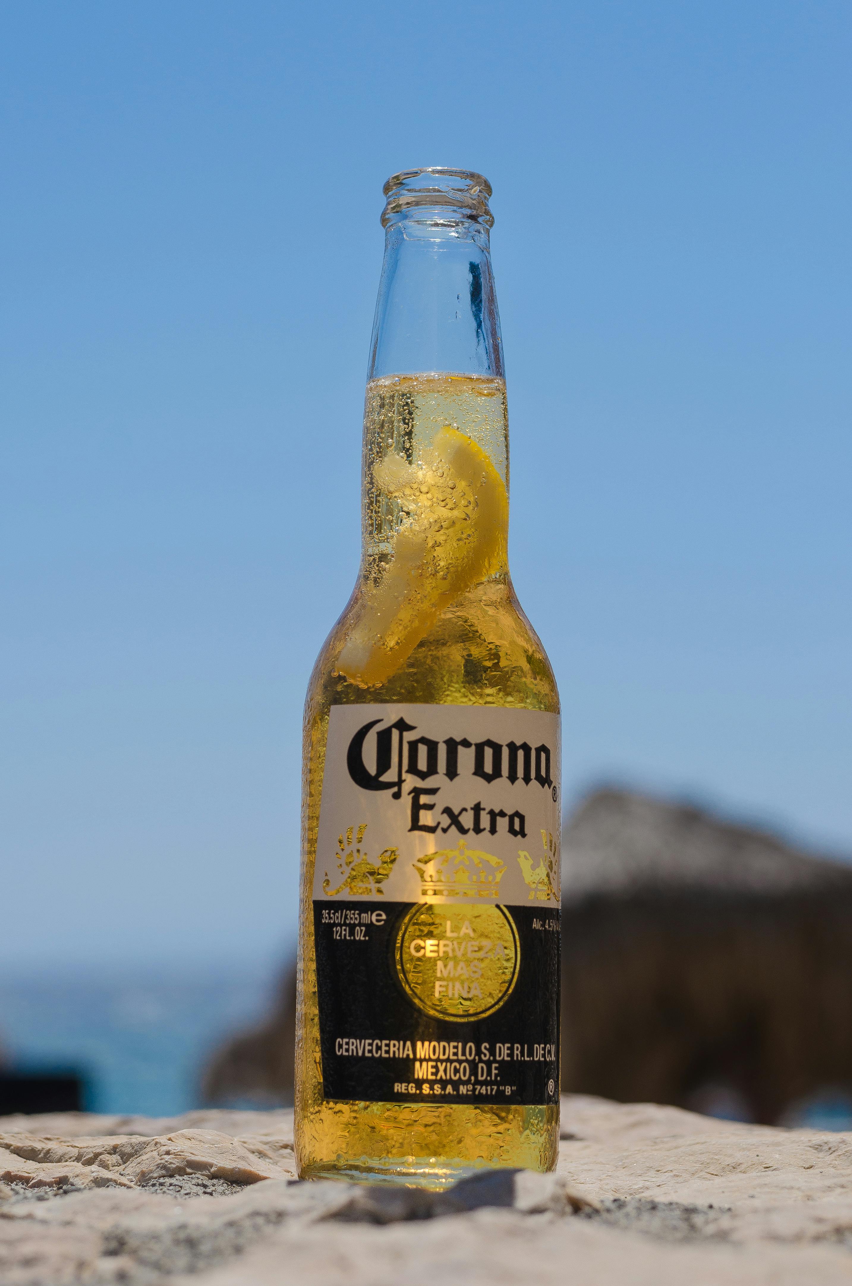 Close Up Of A Bottle Of Corona Beer