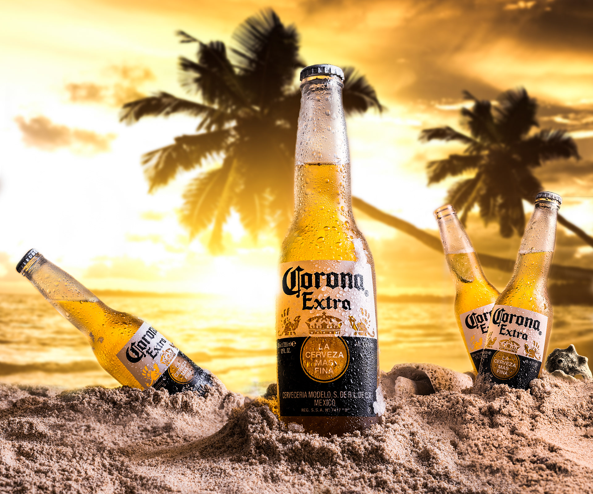 Corona Extra. Image - Behance