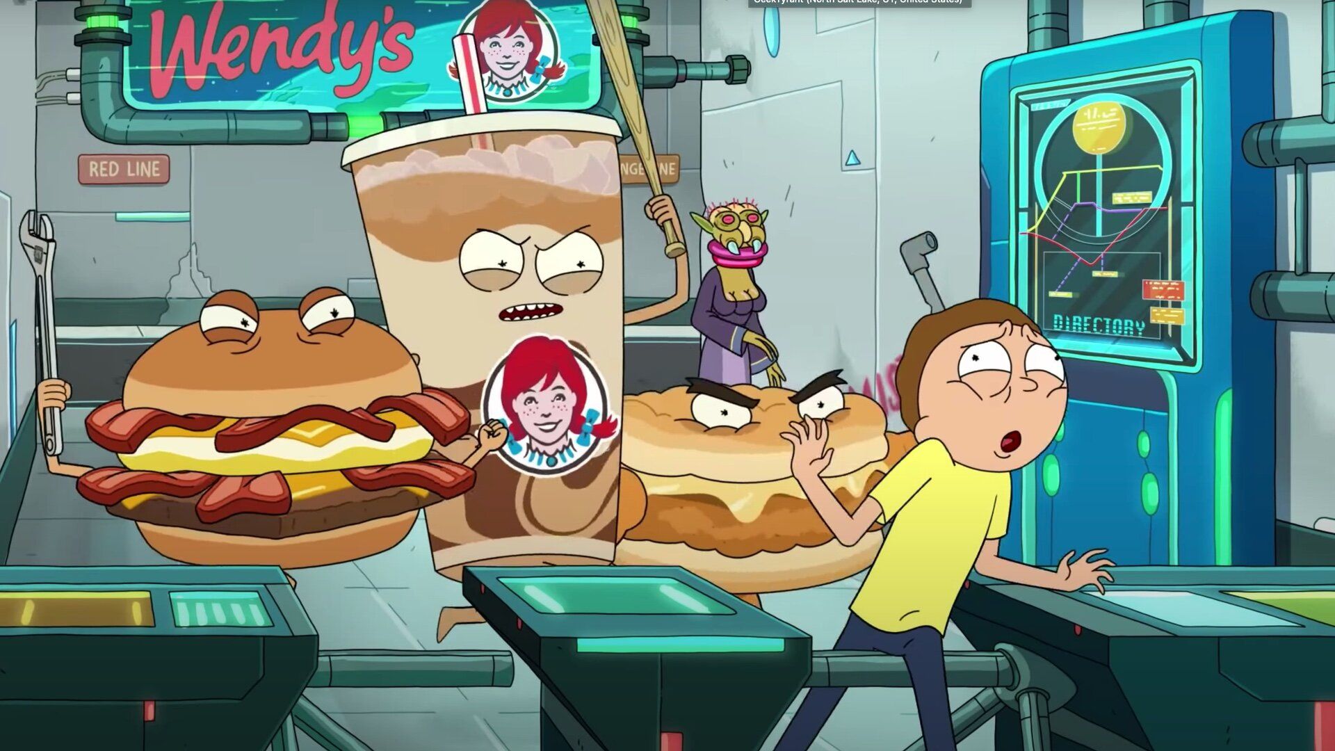 Rick and Morty Drinks Wendys Wallpaper