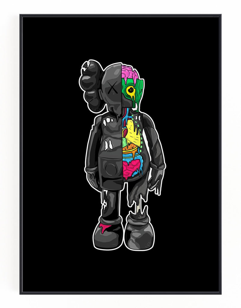 KAWS Black Drip Wall Art