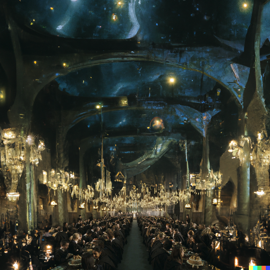 The ceiling of the Hogwarts Great Hall