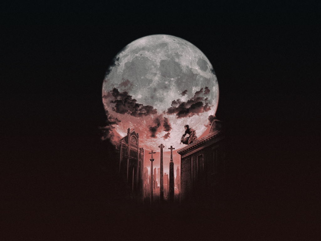 Wallpaper punisher and daredevil, moon