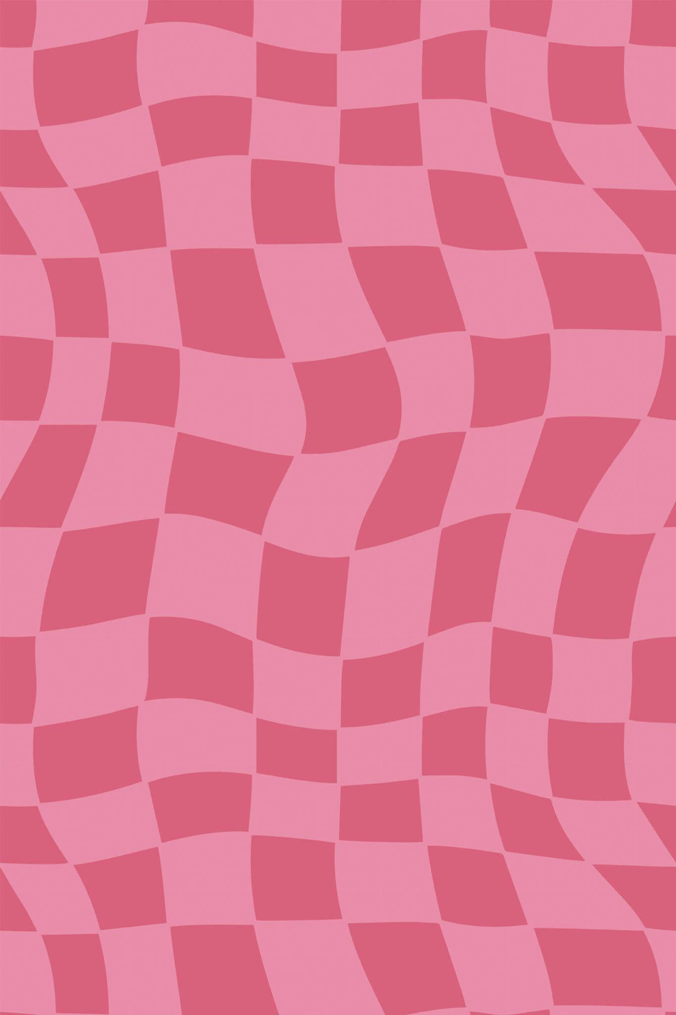 Pink trippy grid Peel and Stick