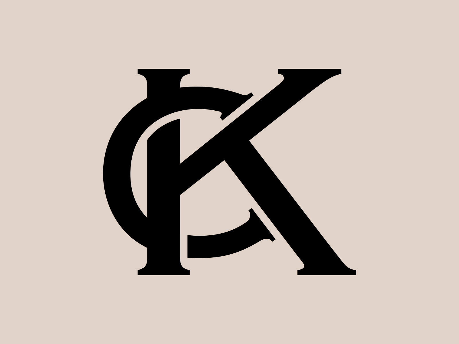 CK Monogram Logo & Branding Design