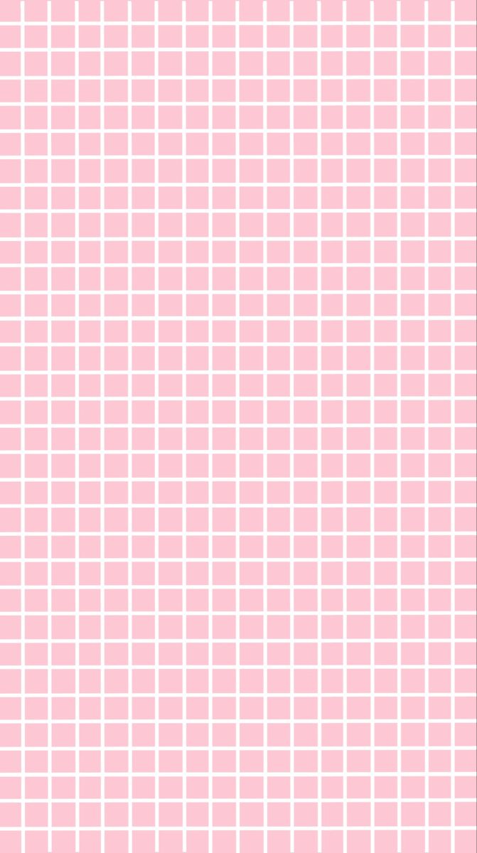 Kawaii Pink Grid Wallpaper