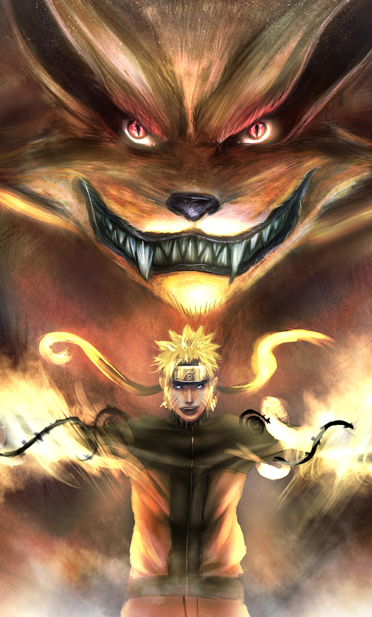 Naruto And Kurama 4k iPhone