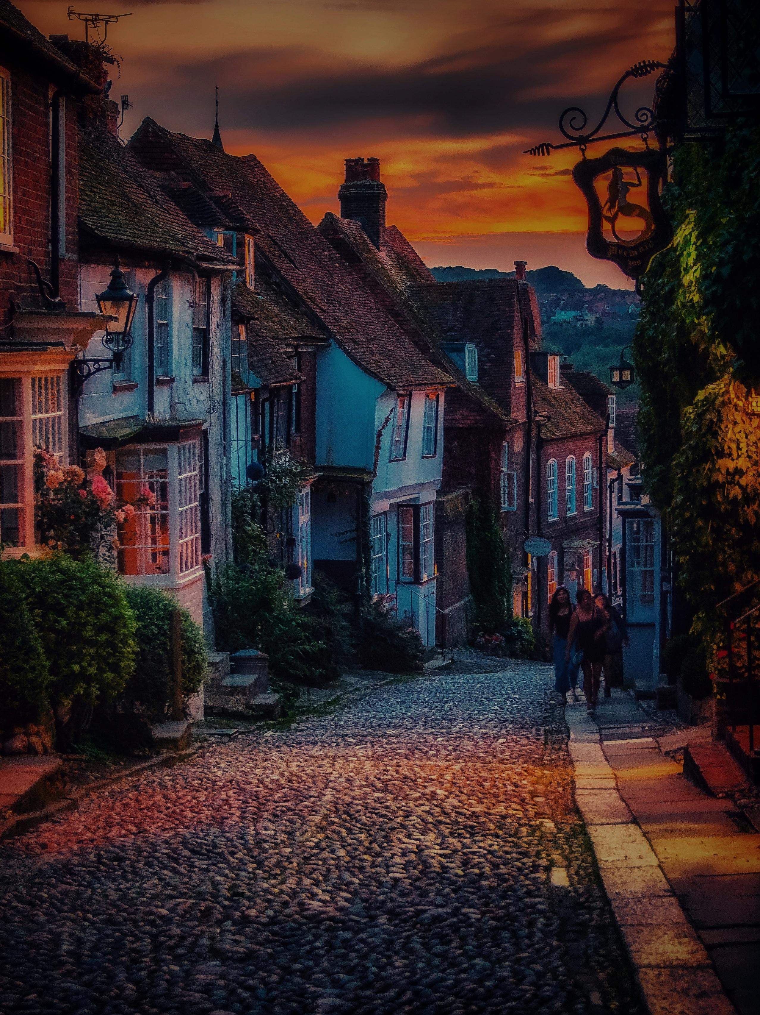 Cozy street in Rye, England