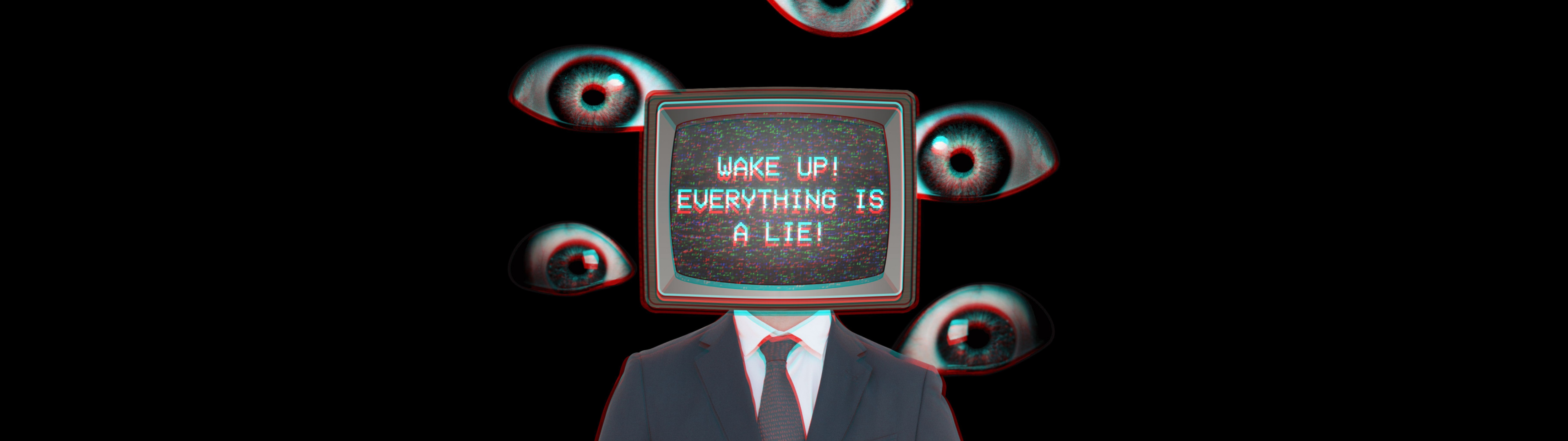 Weirdcore Wallpaper 4K, Eyes, Black