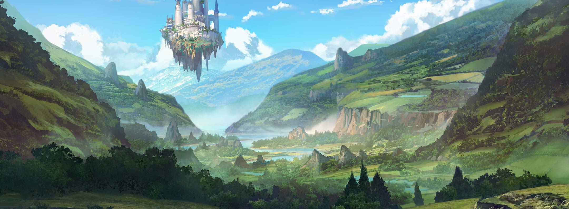 Castle Cartoon Style Wallpaper Mural