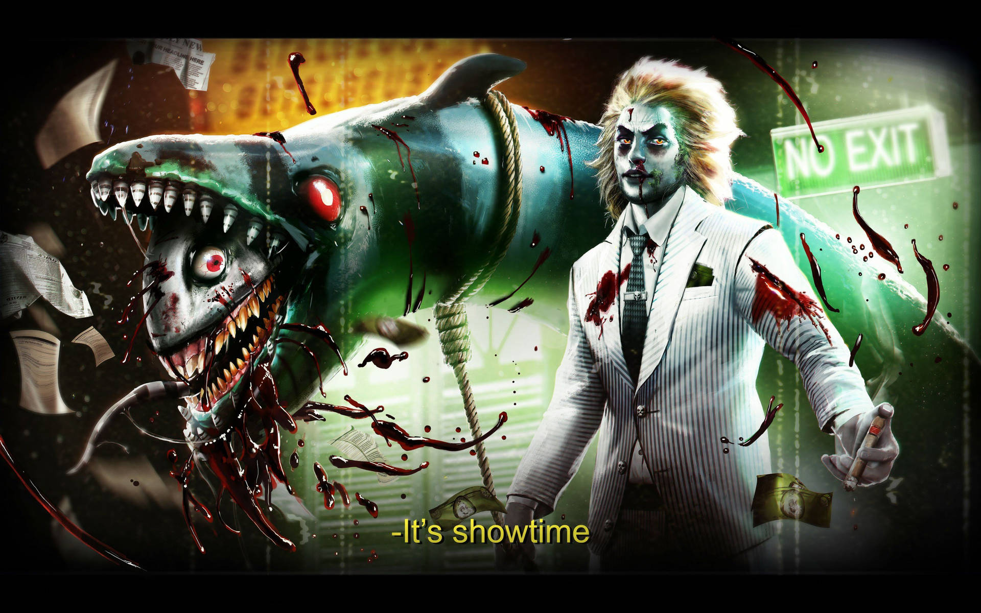 Beetlejuice In White Suit Wallpaper