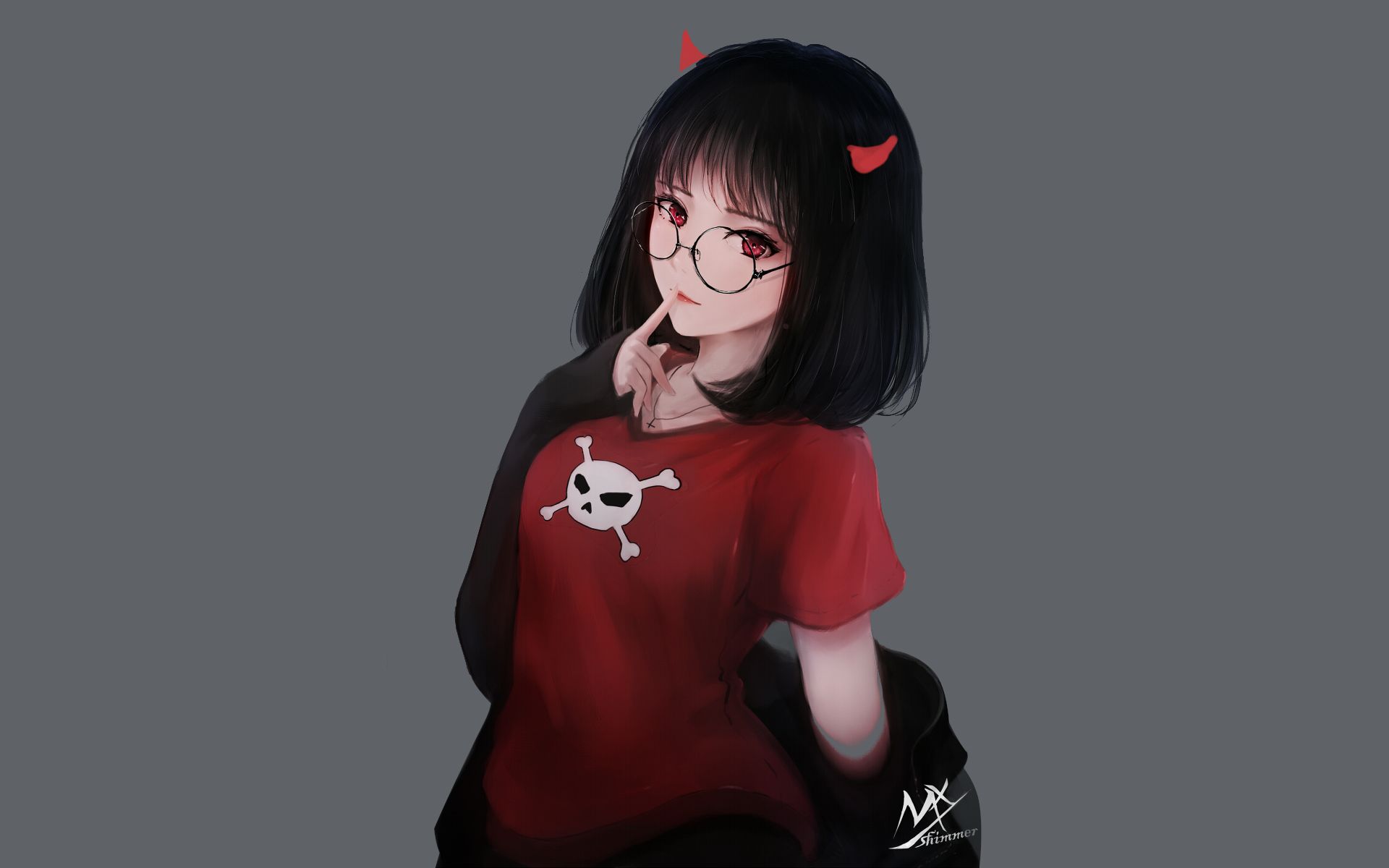 desktop wallpaper: Anime, Girl, Glasses