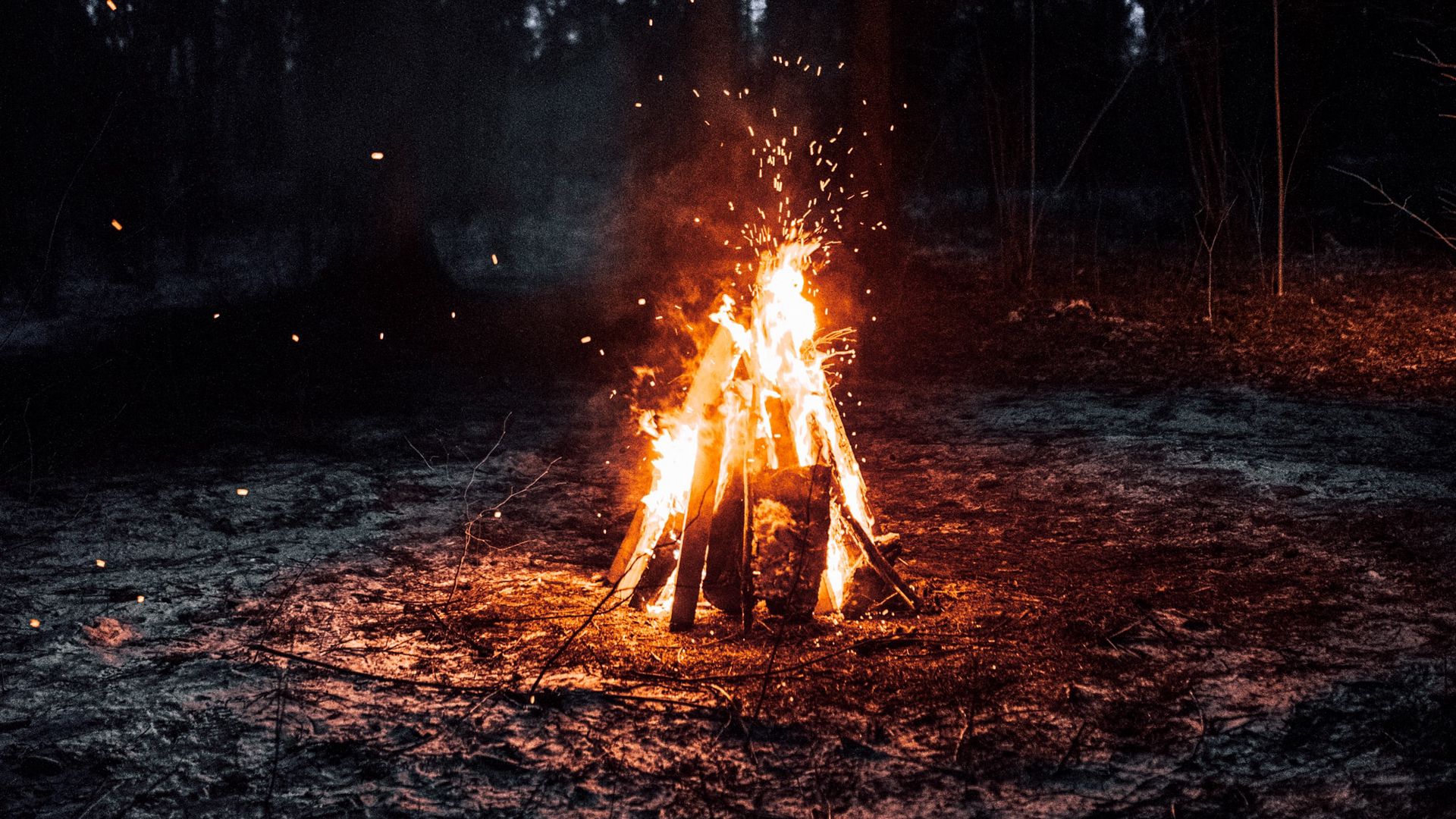 Download wallpaper 1920x1080 bonfire