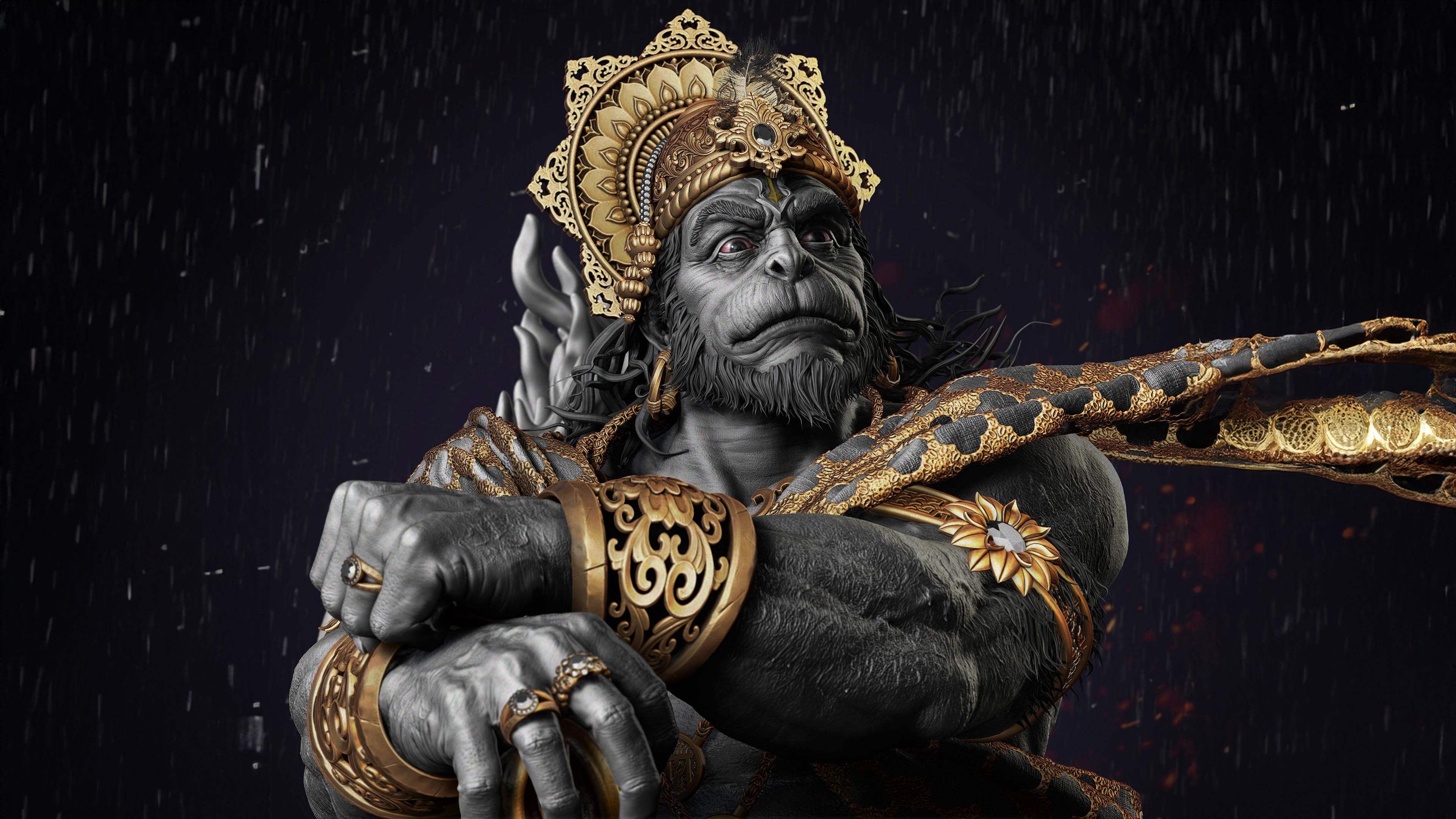 Lord Hanuman Wallpaper 4K, Hindu God