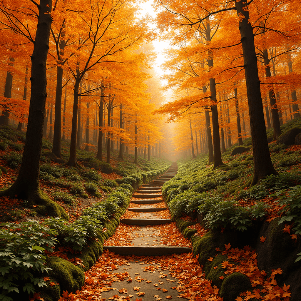 Autumn Nature Walks AI Image
