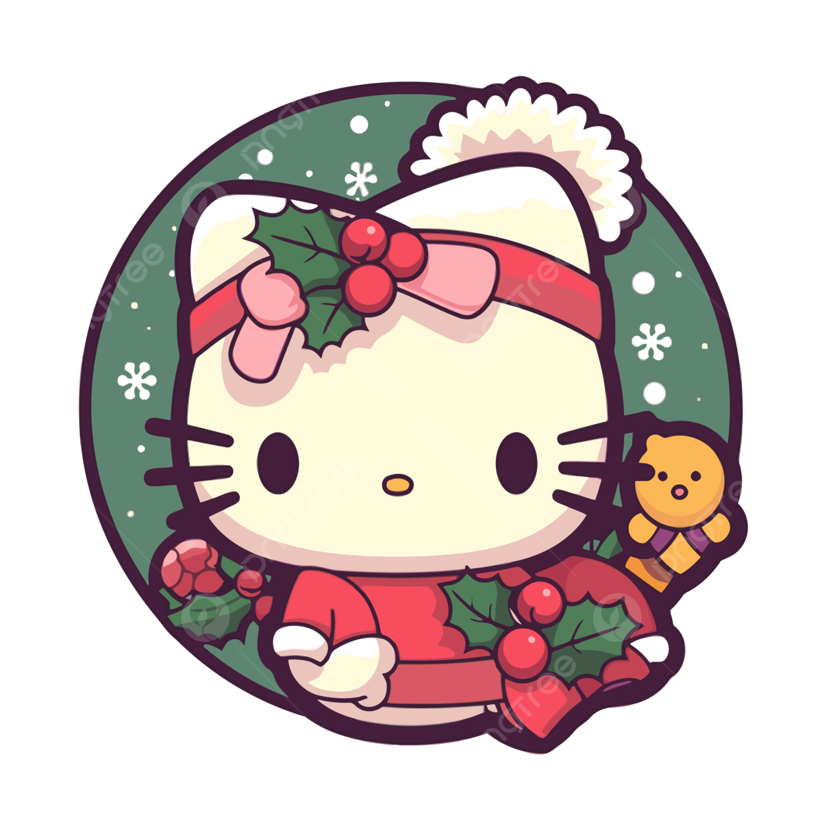 Hello Kitty Christmas PNG Transparent