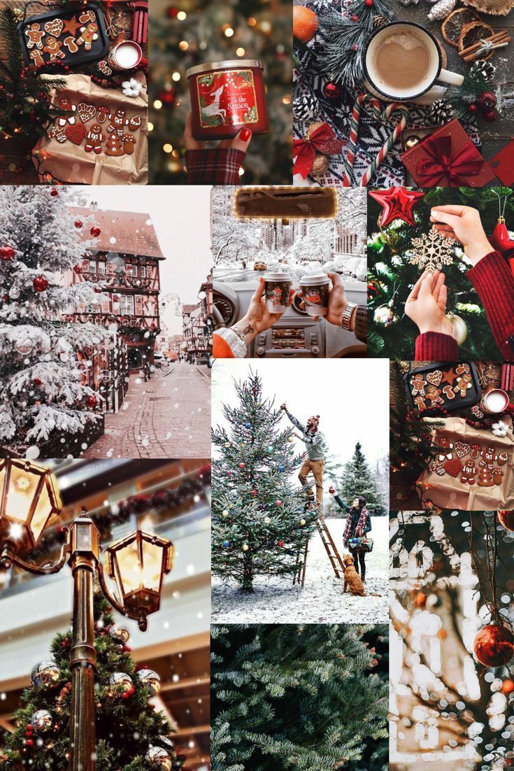 christmas wallpaper aesthetic collage