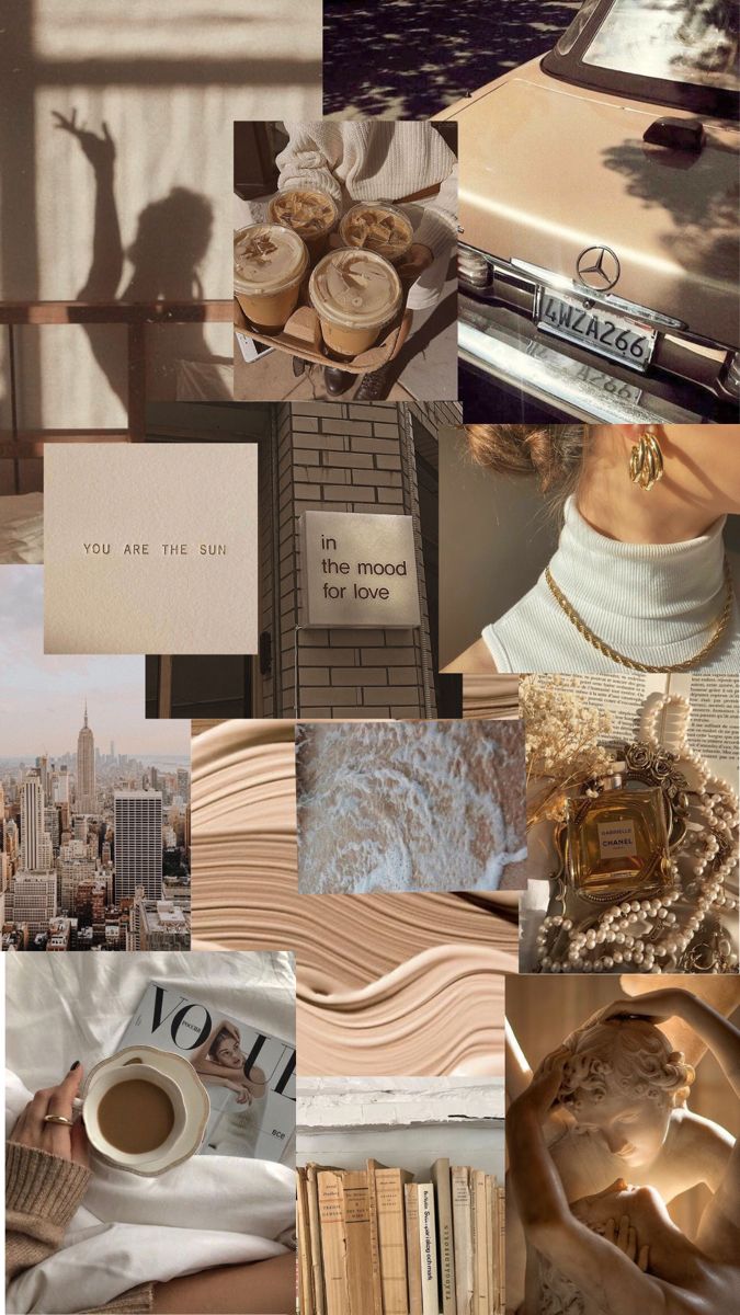 Beige aesthetic mood board