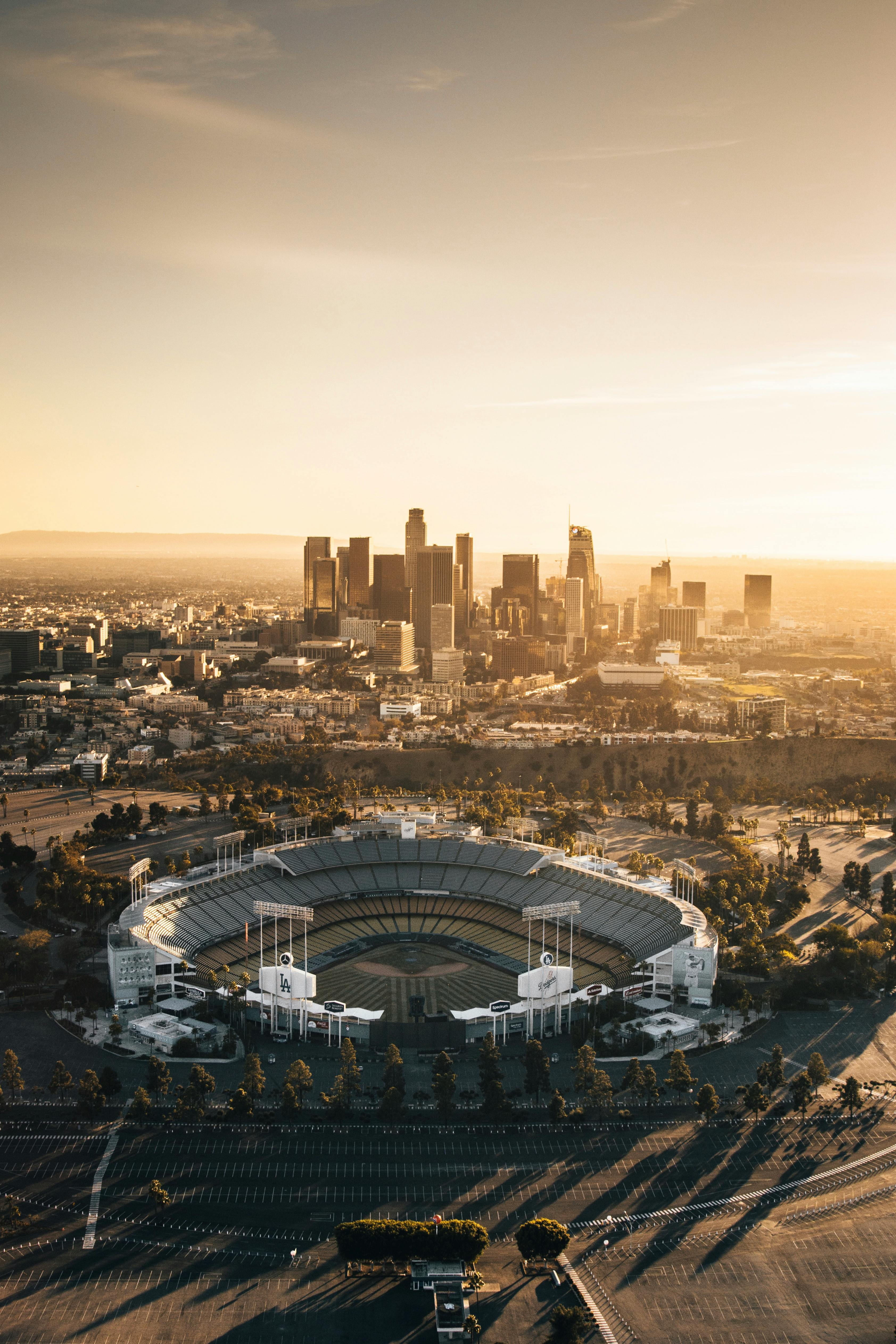 Angeles Cityscape with Dodger Stadium