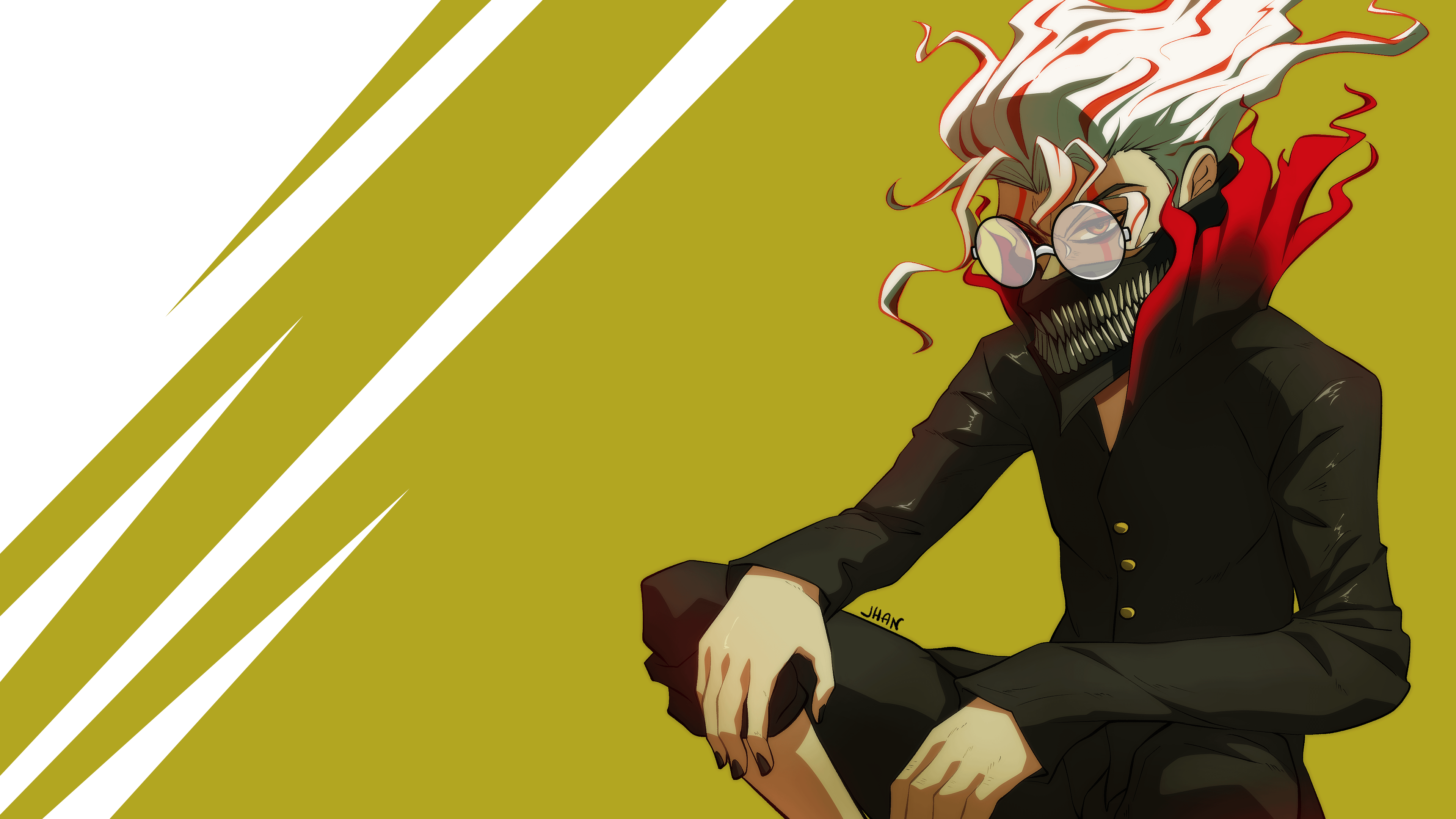 Okarun Turbo granny form fanart