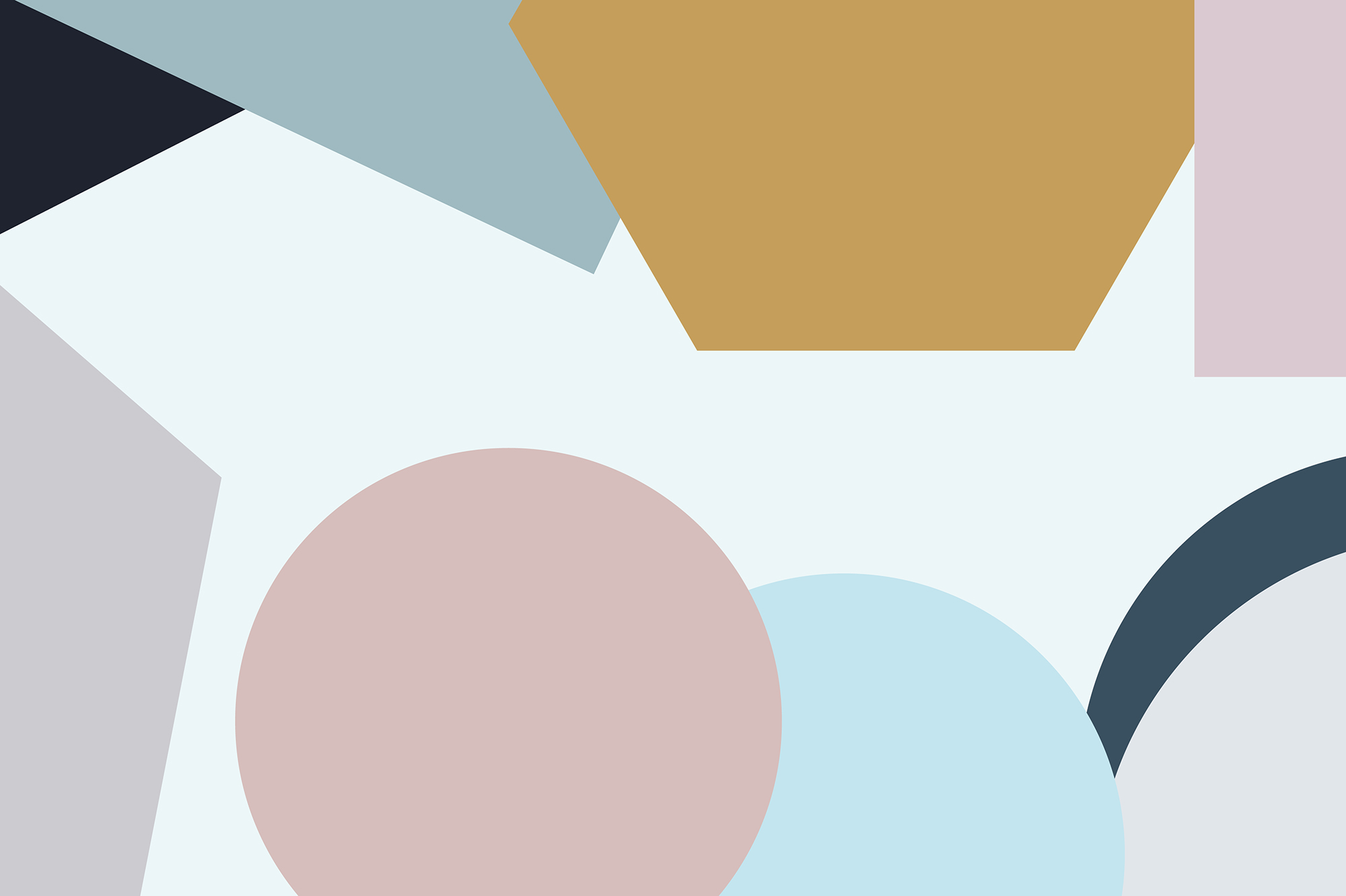 Geometric Pastel Wallpaper Mural