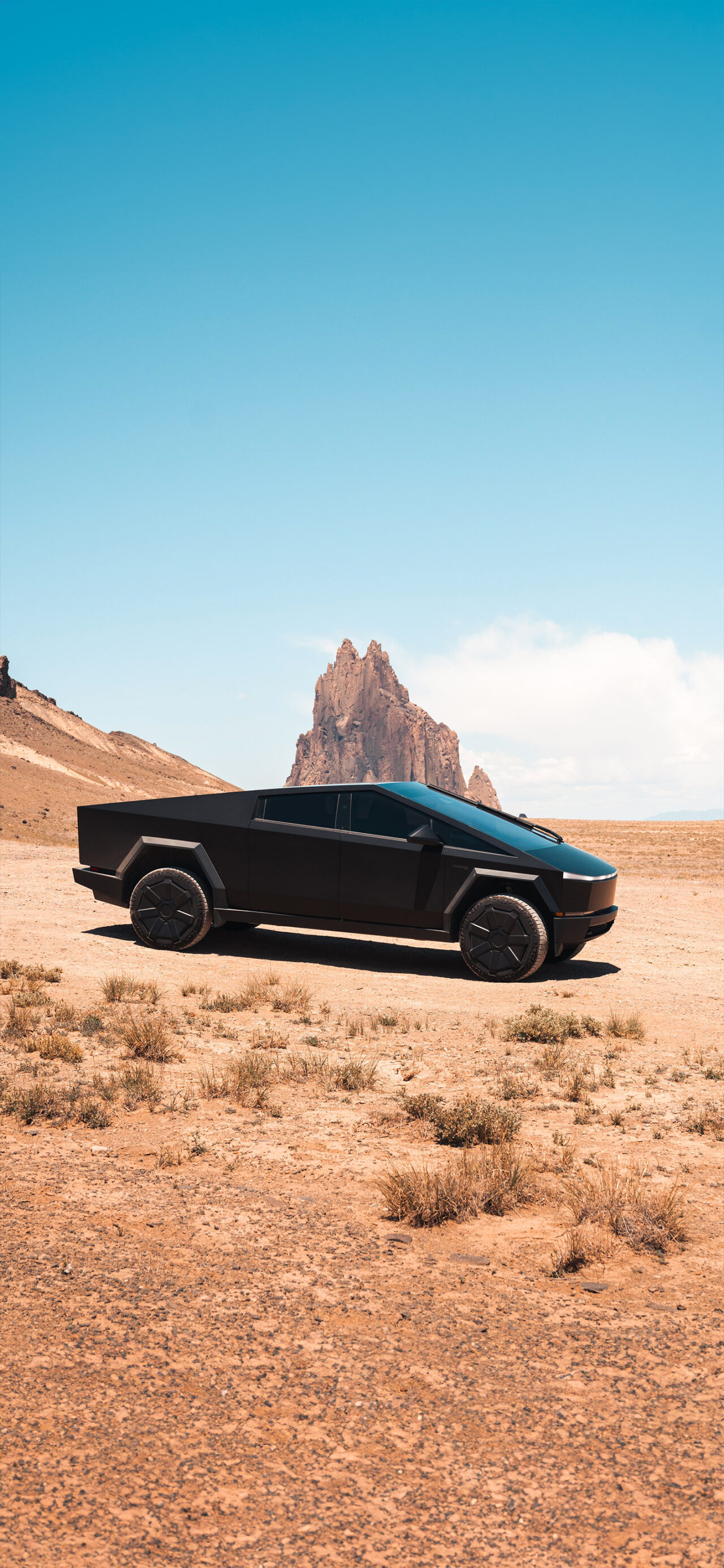 Cybertruck in hot desert