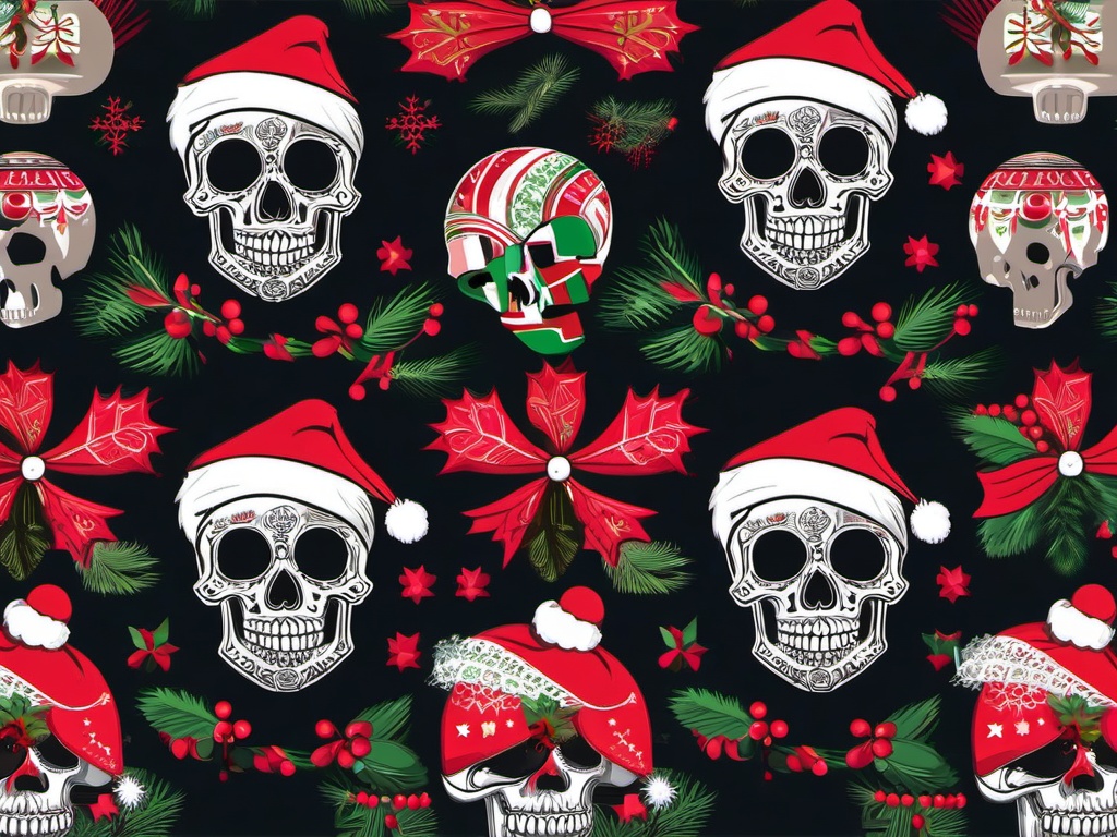 Christmas Skull Wallpaper