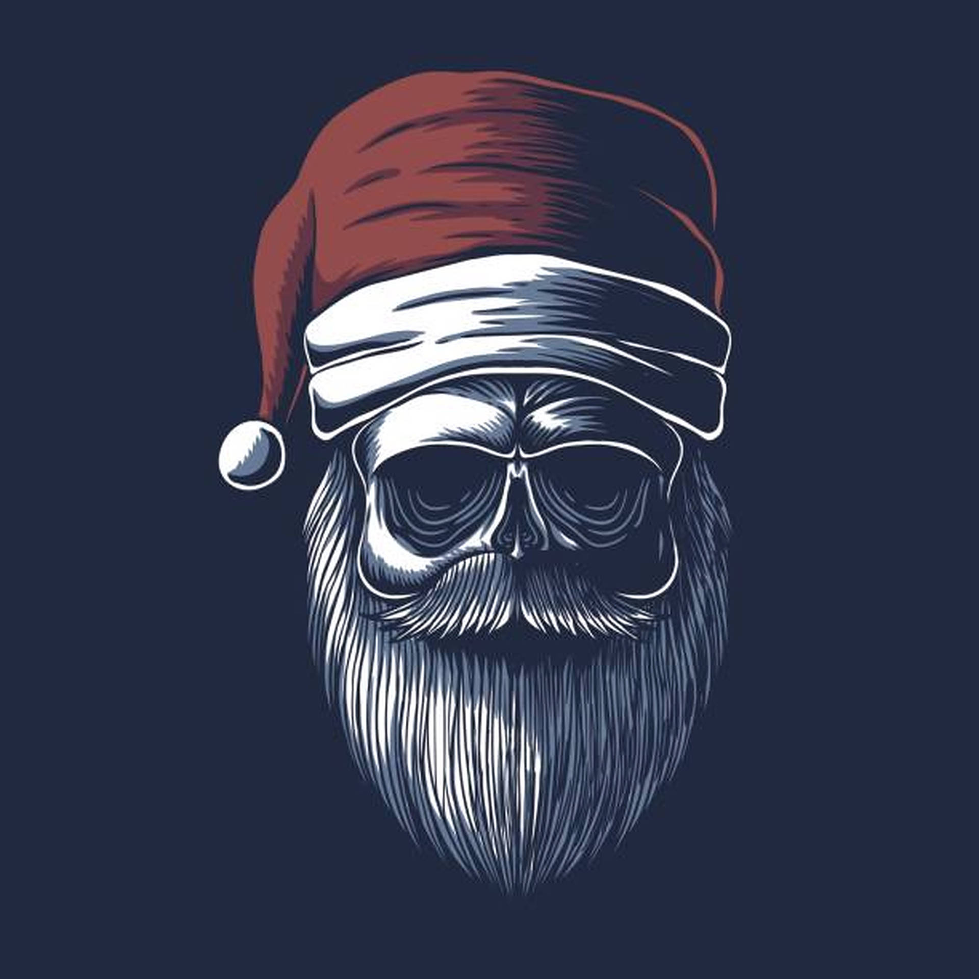 Download Evil Santa's Skull Wallpaper