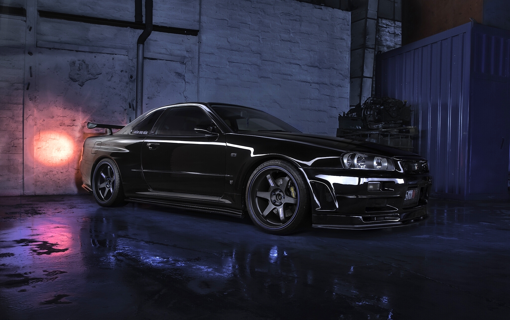 Wallpaper black, Nissan, Skyline