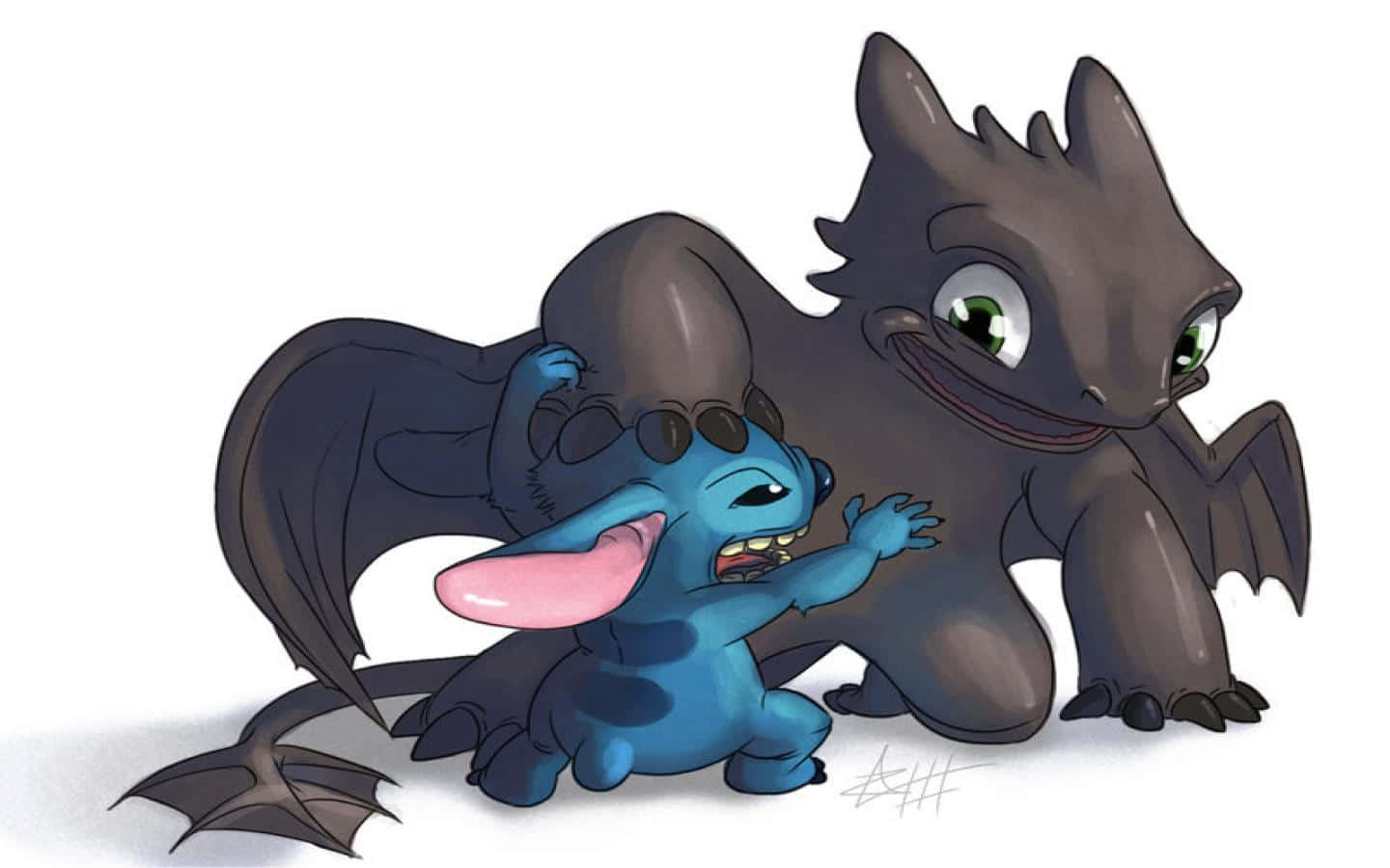 Toothless And Stitch Wallpaper