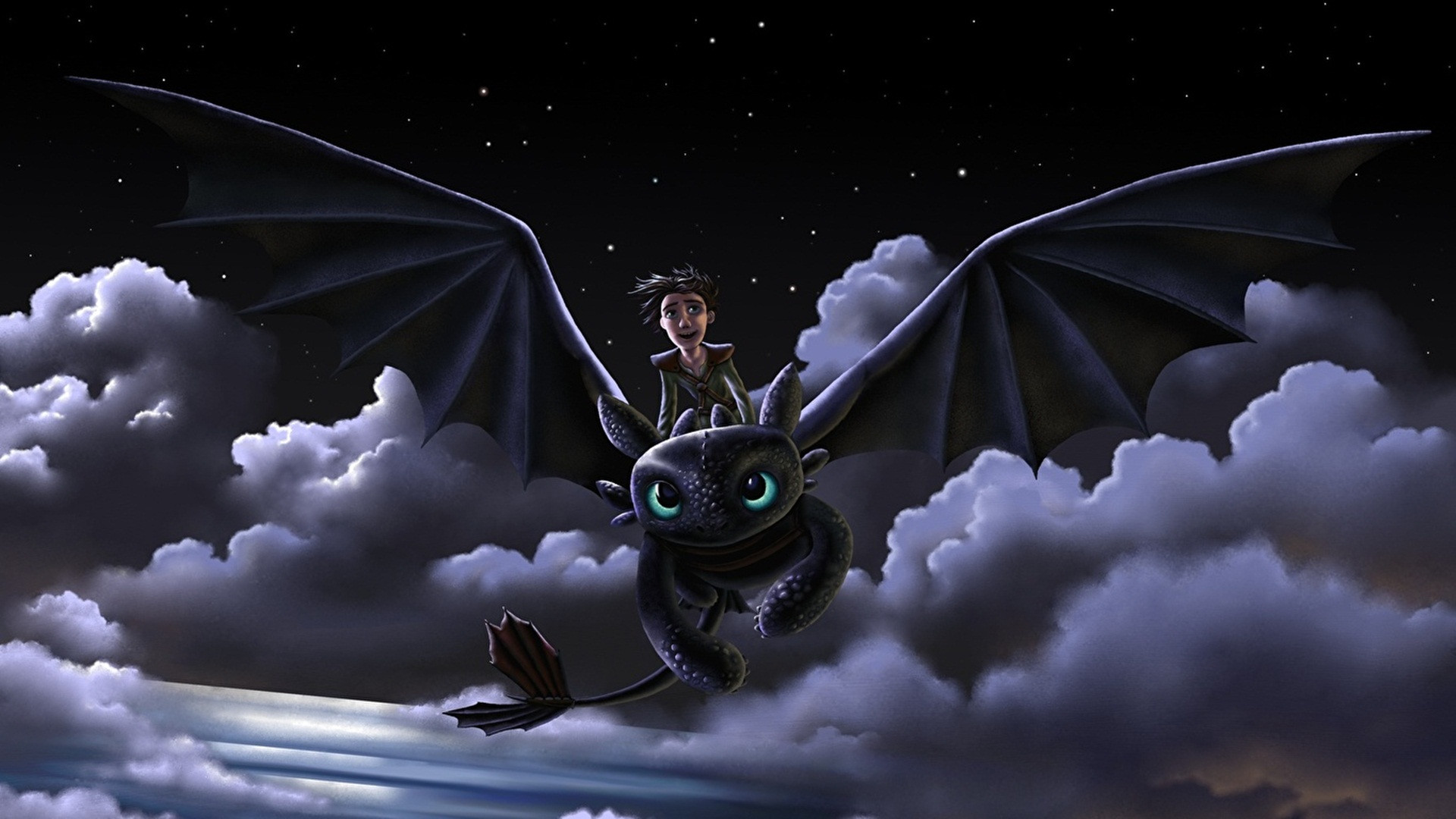 Night Fury Dragon Background Wallpaper