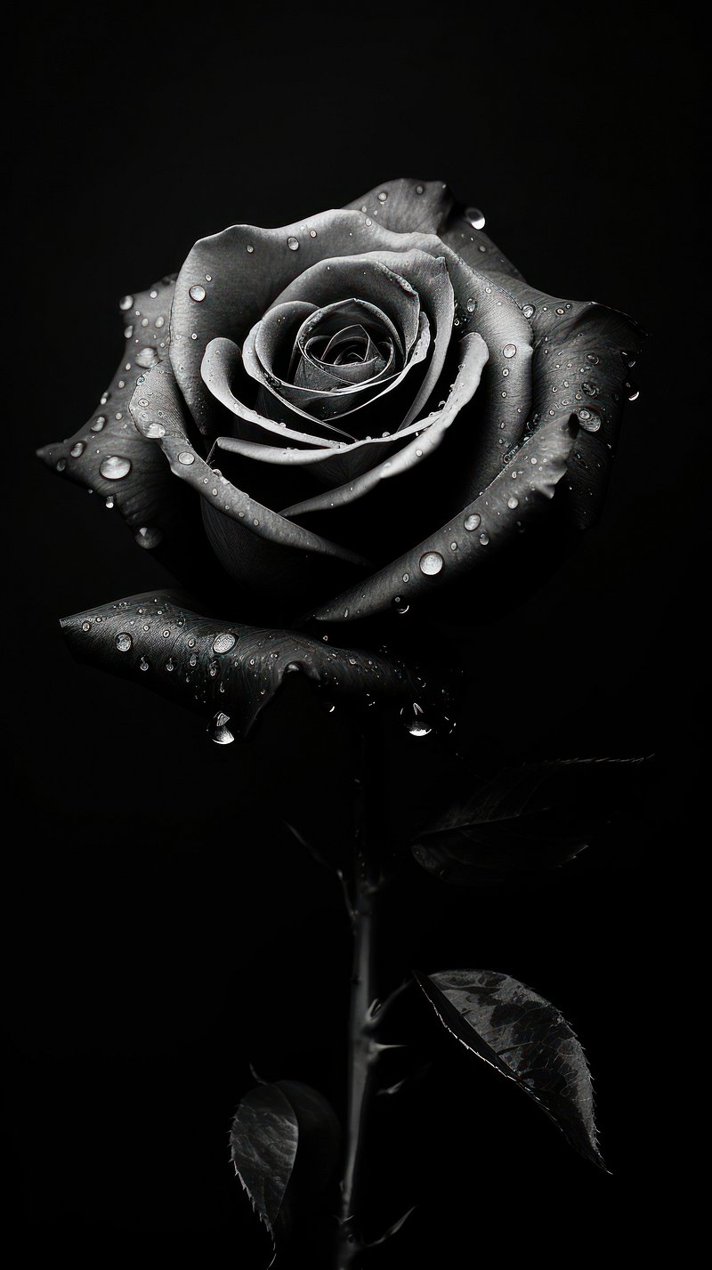 Wallpaper Aesthetic Black Rose Image