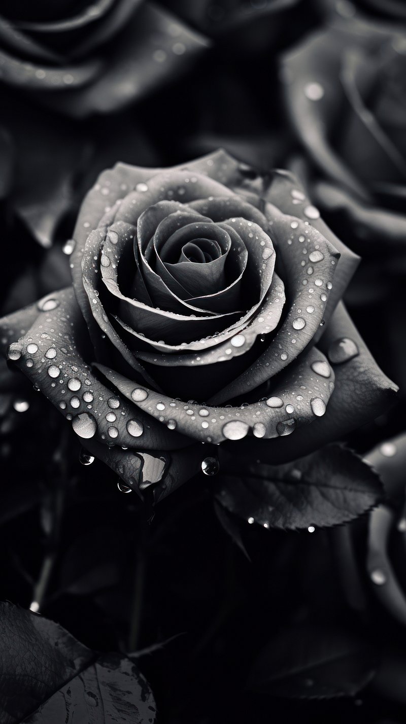 Wallpaper Aesthetic Black Rose Image