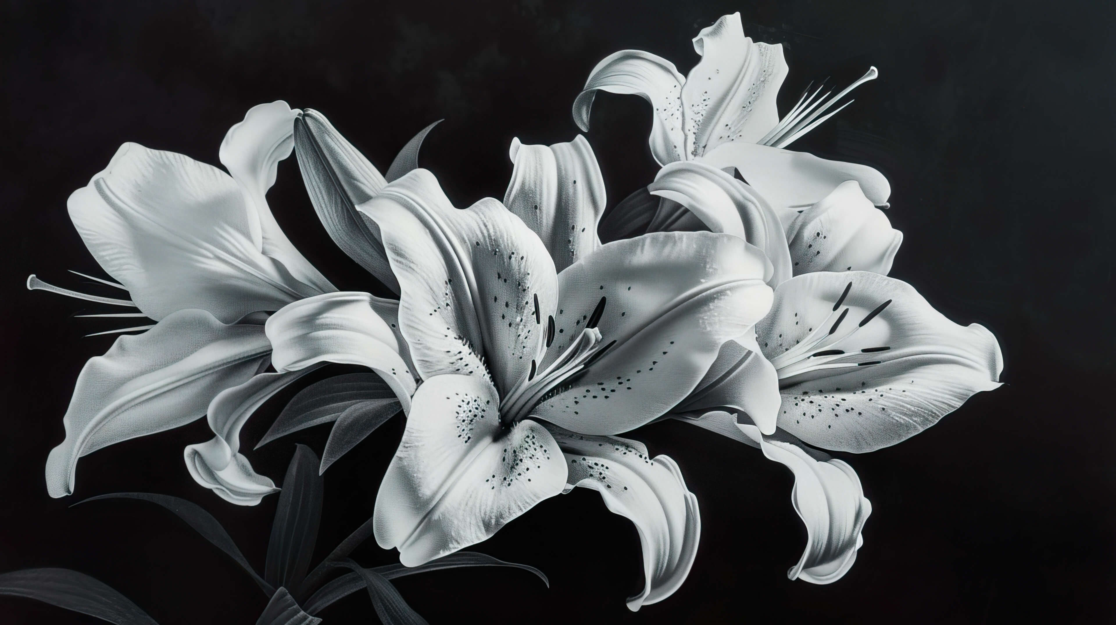 Black White Flower Wallpaper, Free, 4k