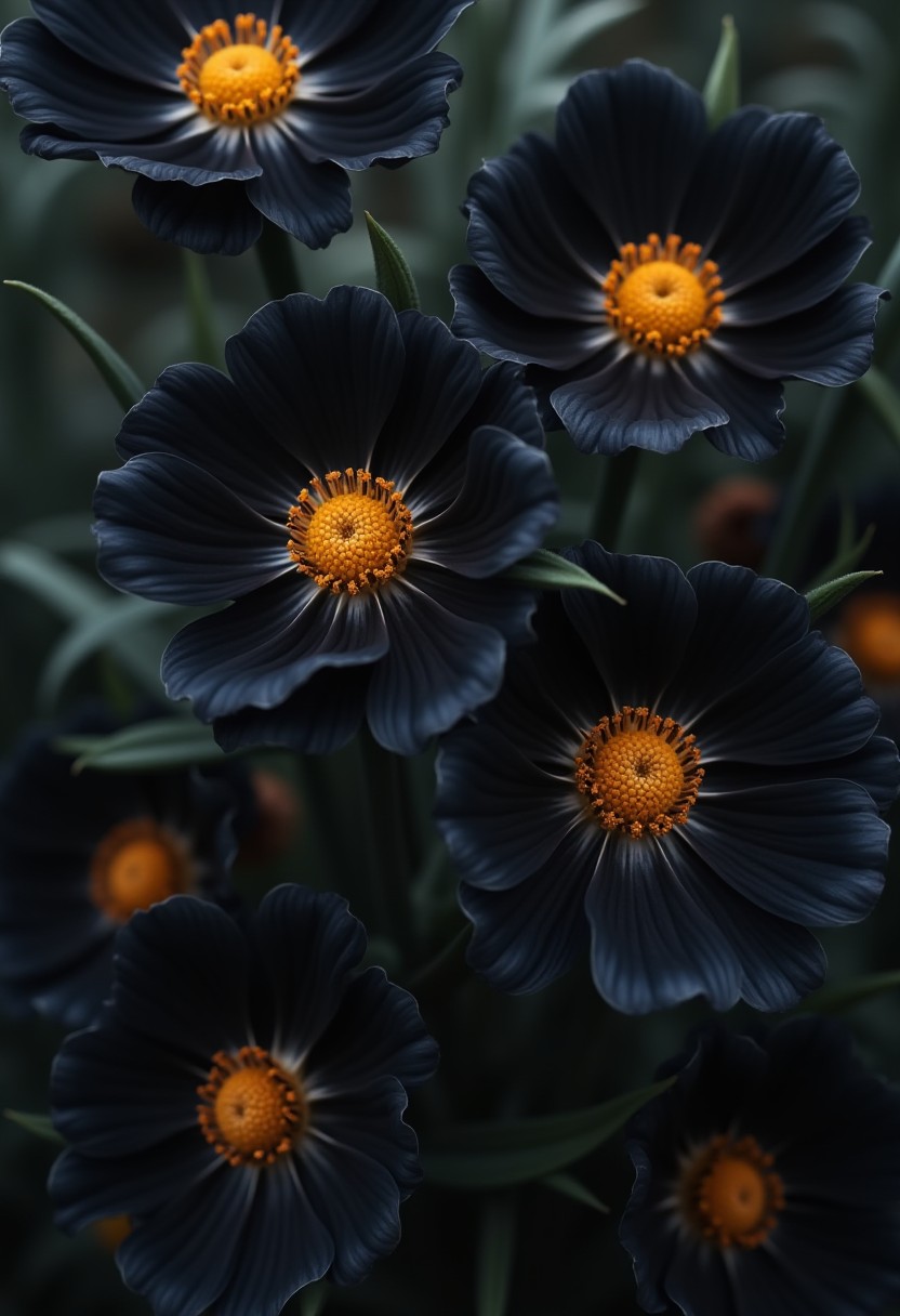 Black Flowers Wallpaper. Stable