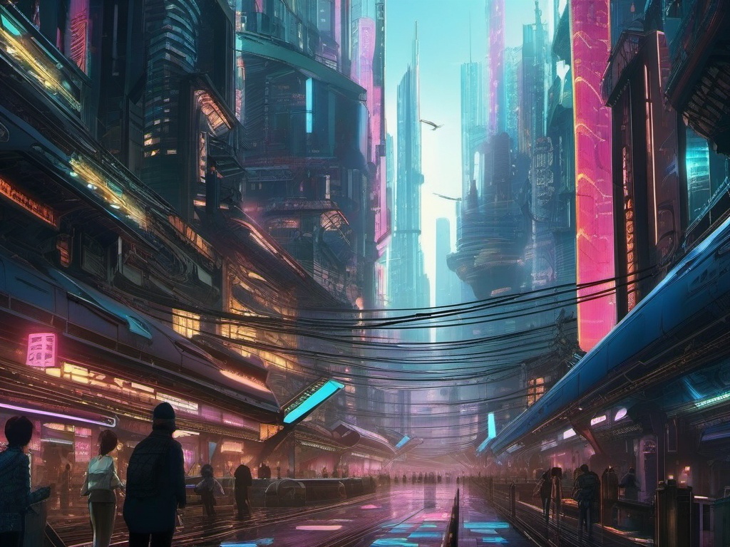 Futuristic Cyberpunk City Cool Anime