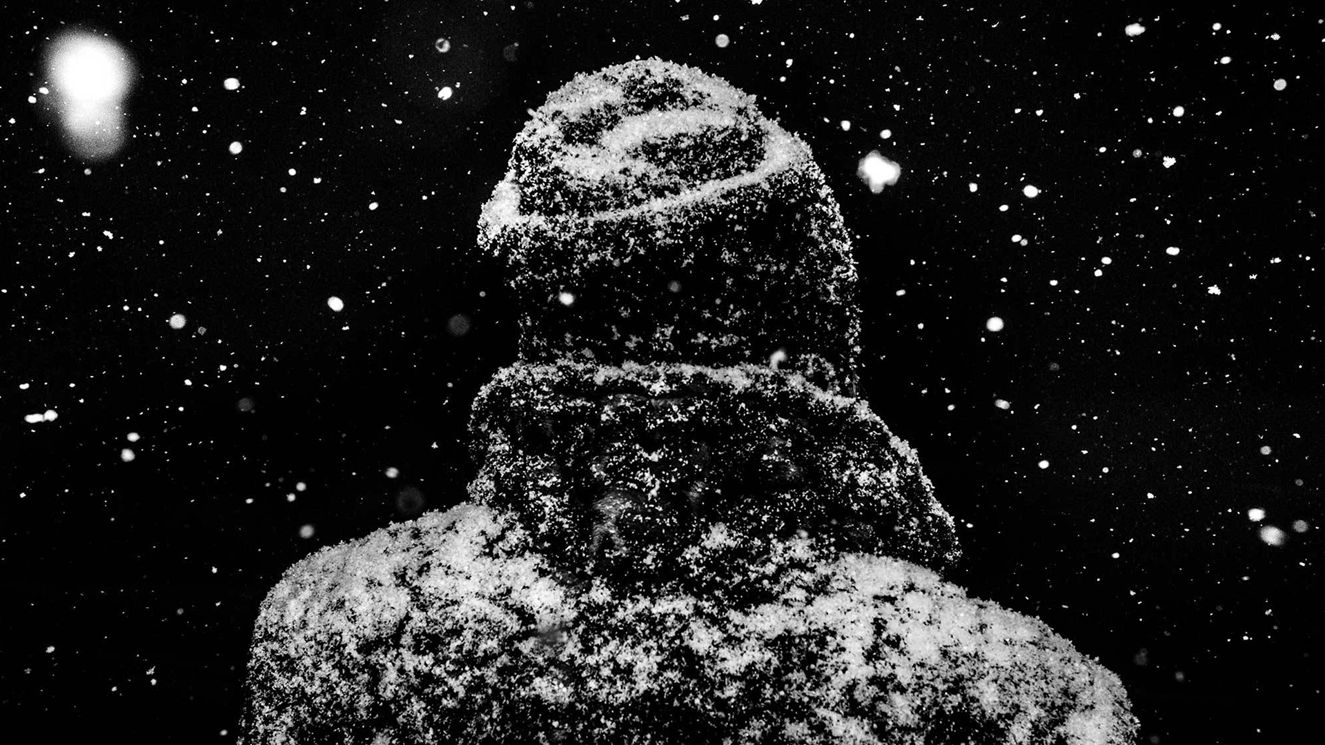 Snow Winter Dark Man Nature