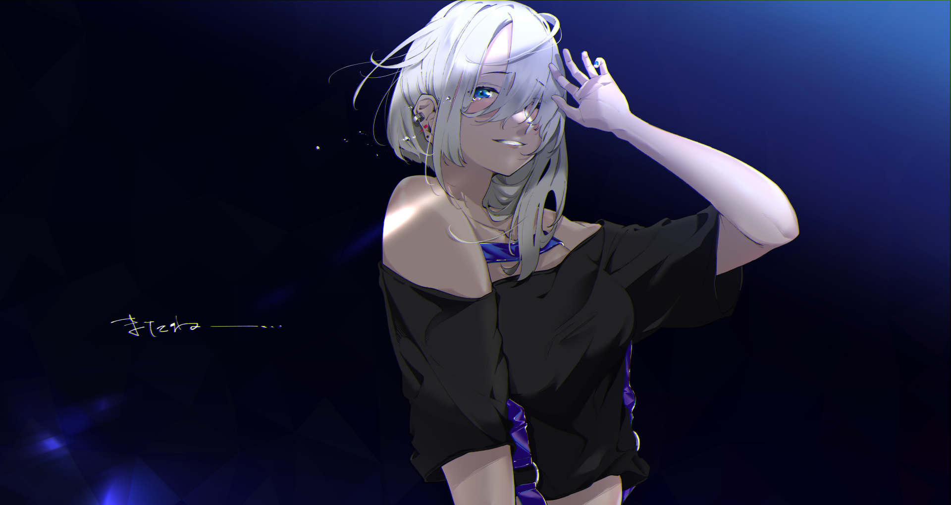4K Ultra HD Anime Girl with White Hair