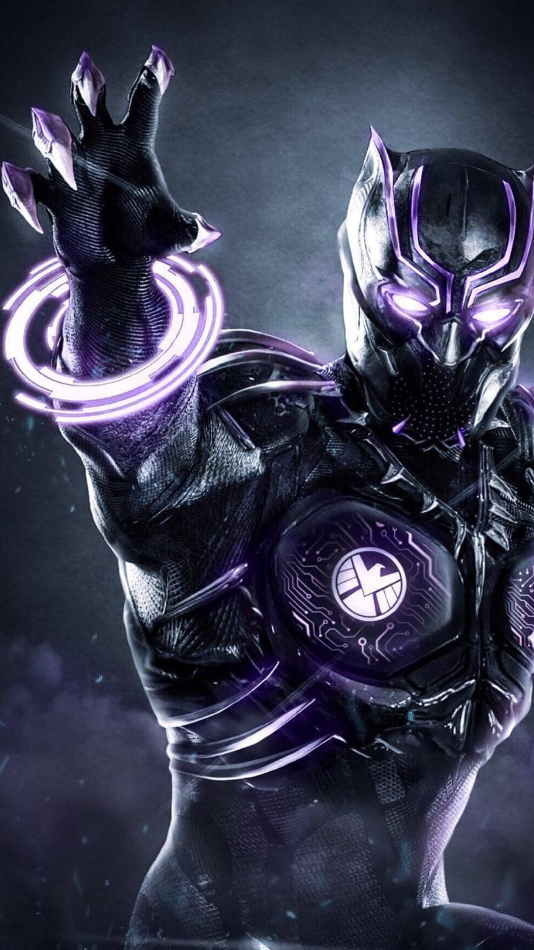 Download free Neon Purple Black Panther