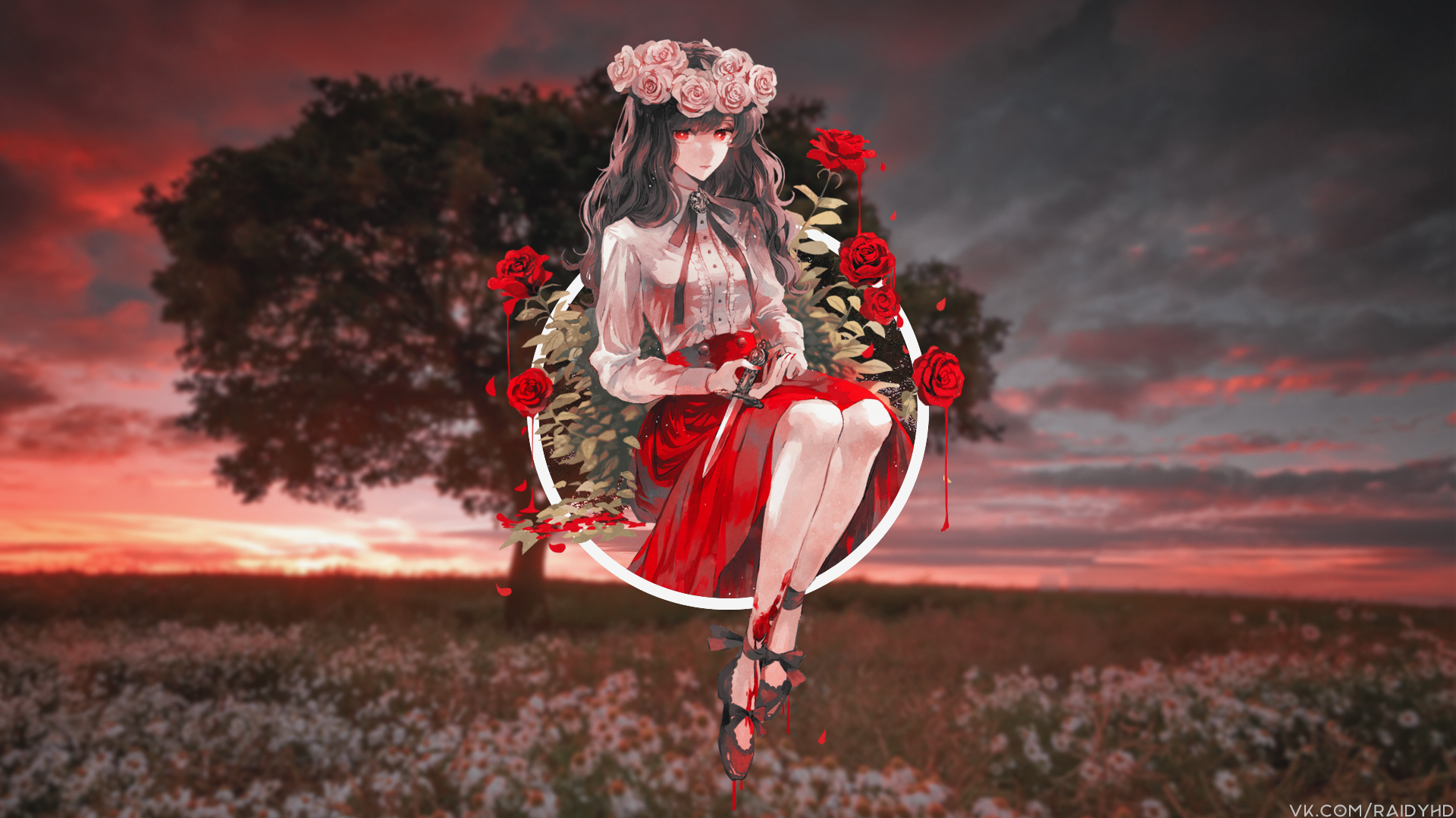 Download Rose Picture In Picture Black