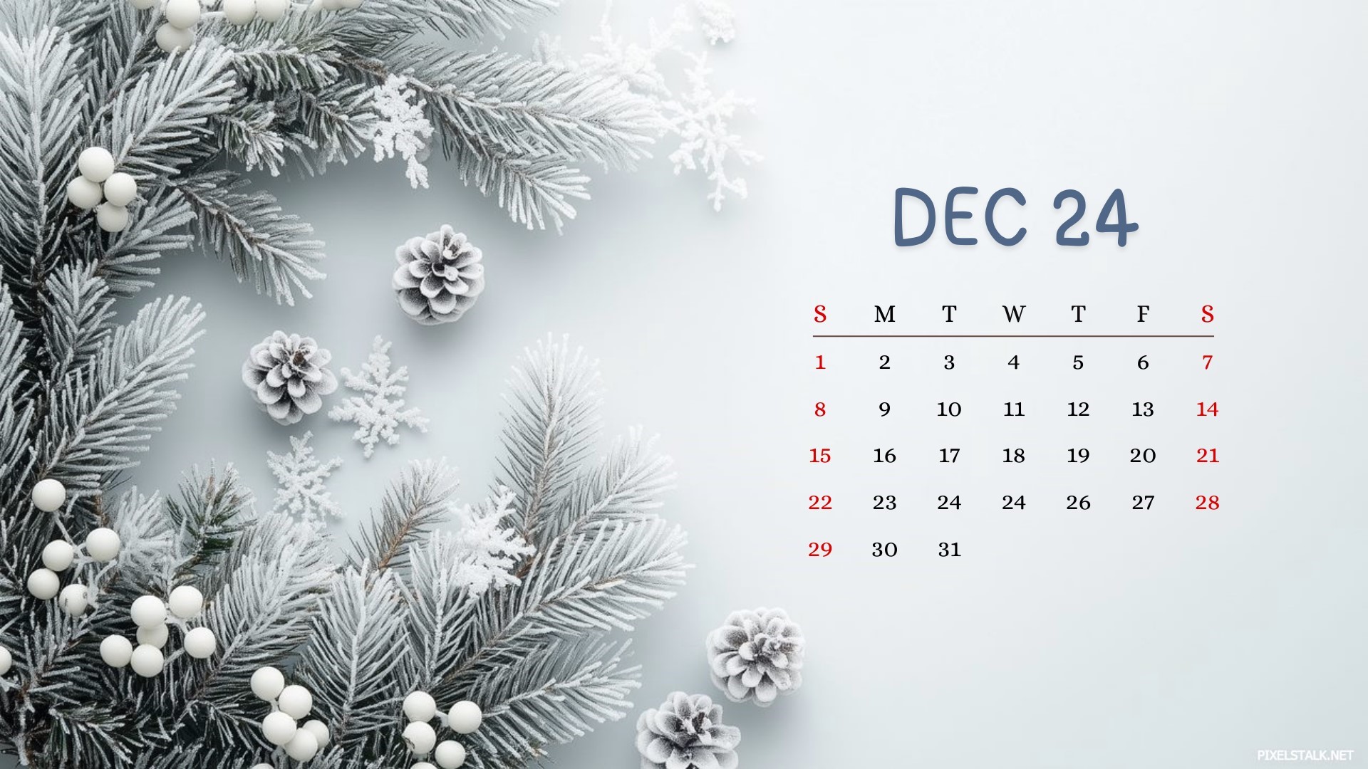 December 2024 Calendar Desktop