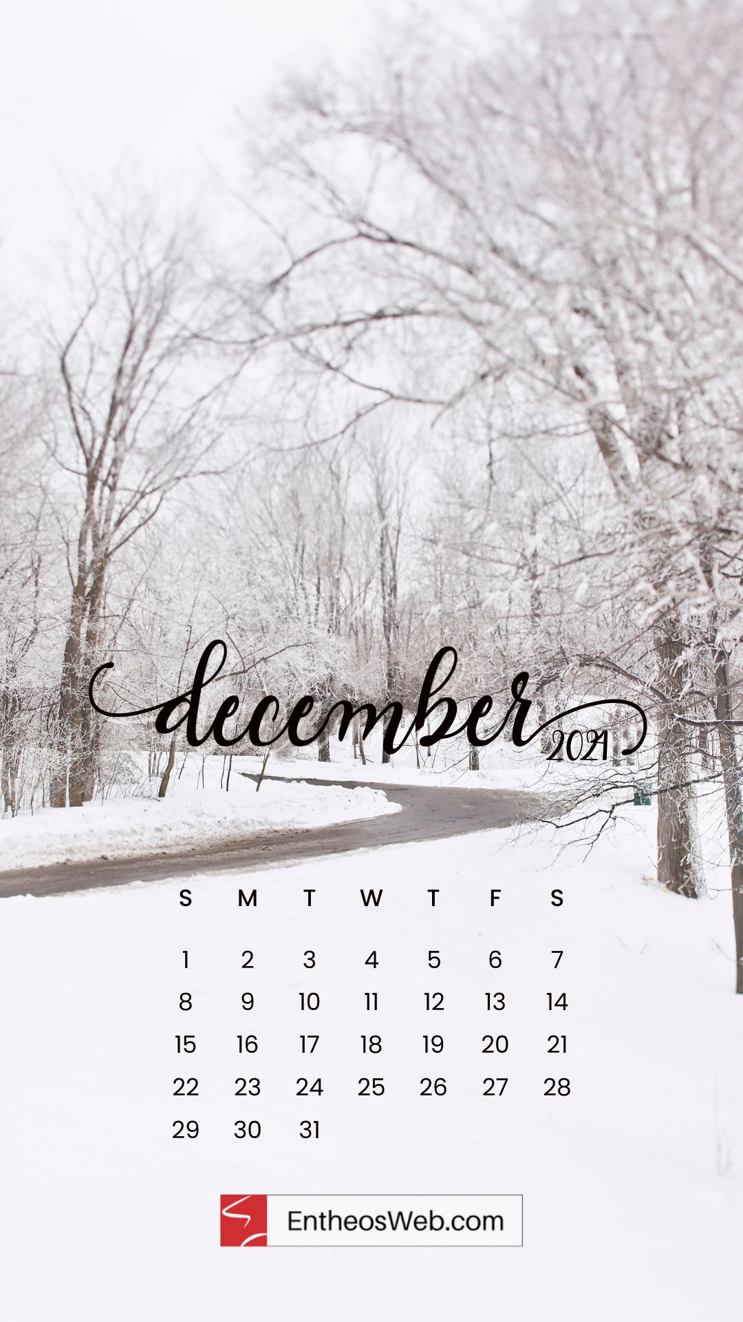 December 2024 Calendar Phone Wallpaper