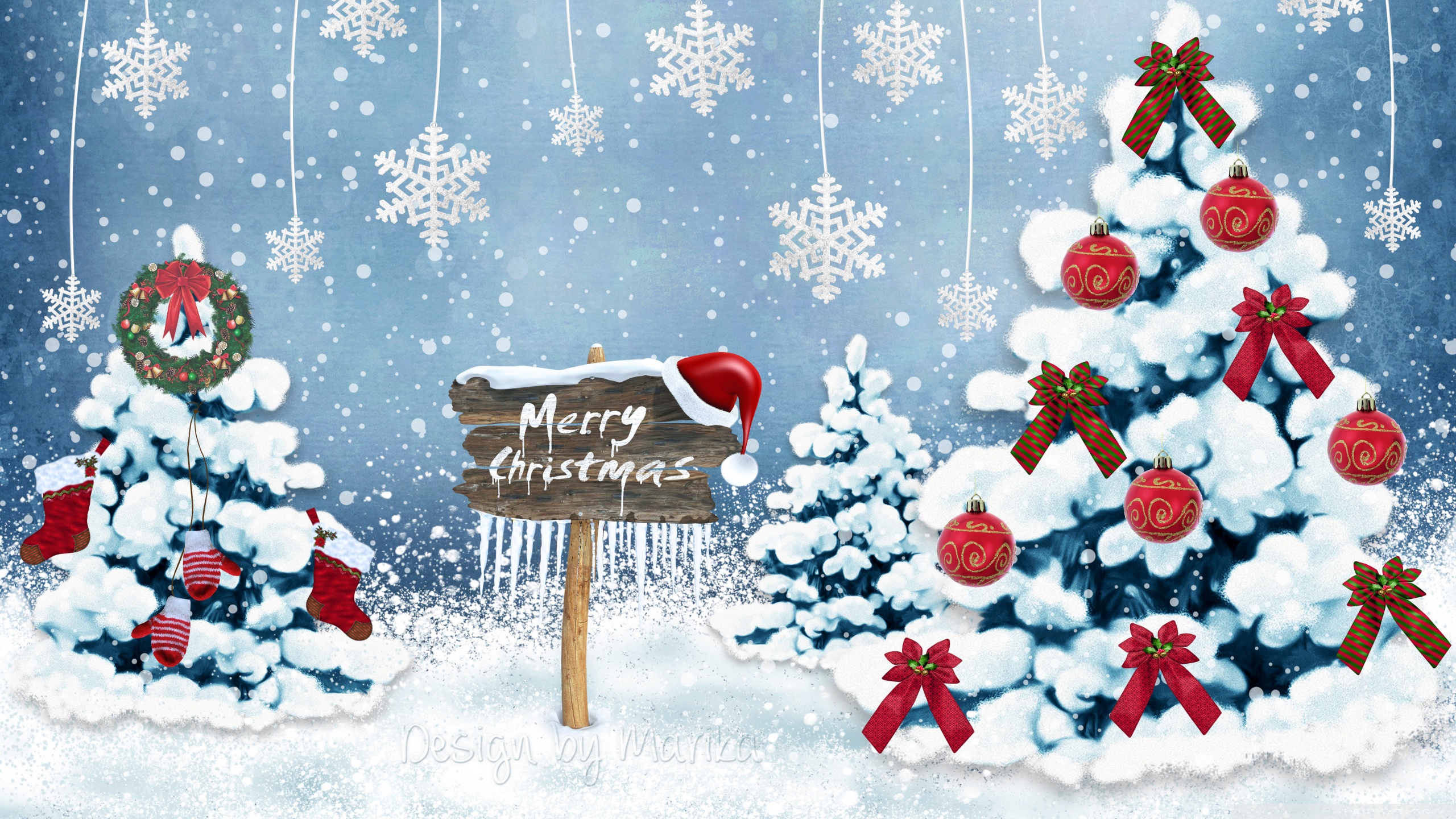 Merry Christmas 2014 Ultra HD Wallpaper